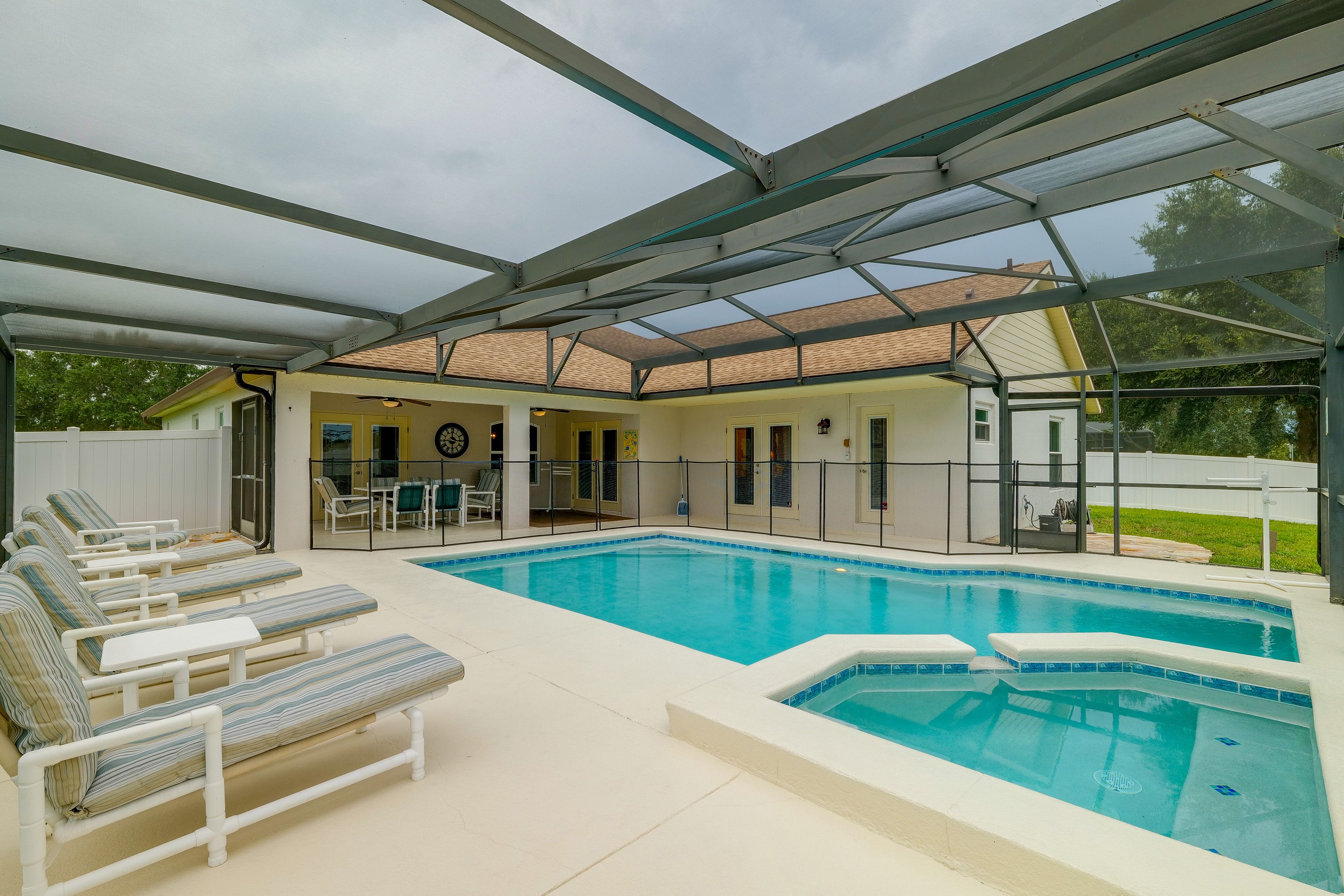 Private Enclosed Lanai w/ Spa | Pool Safety Gate