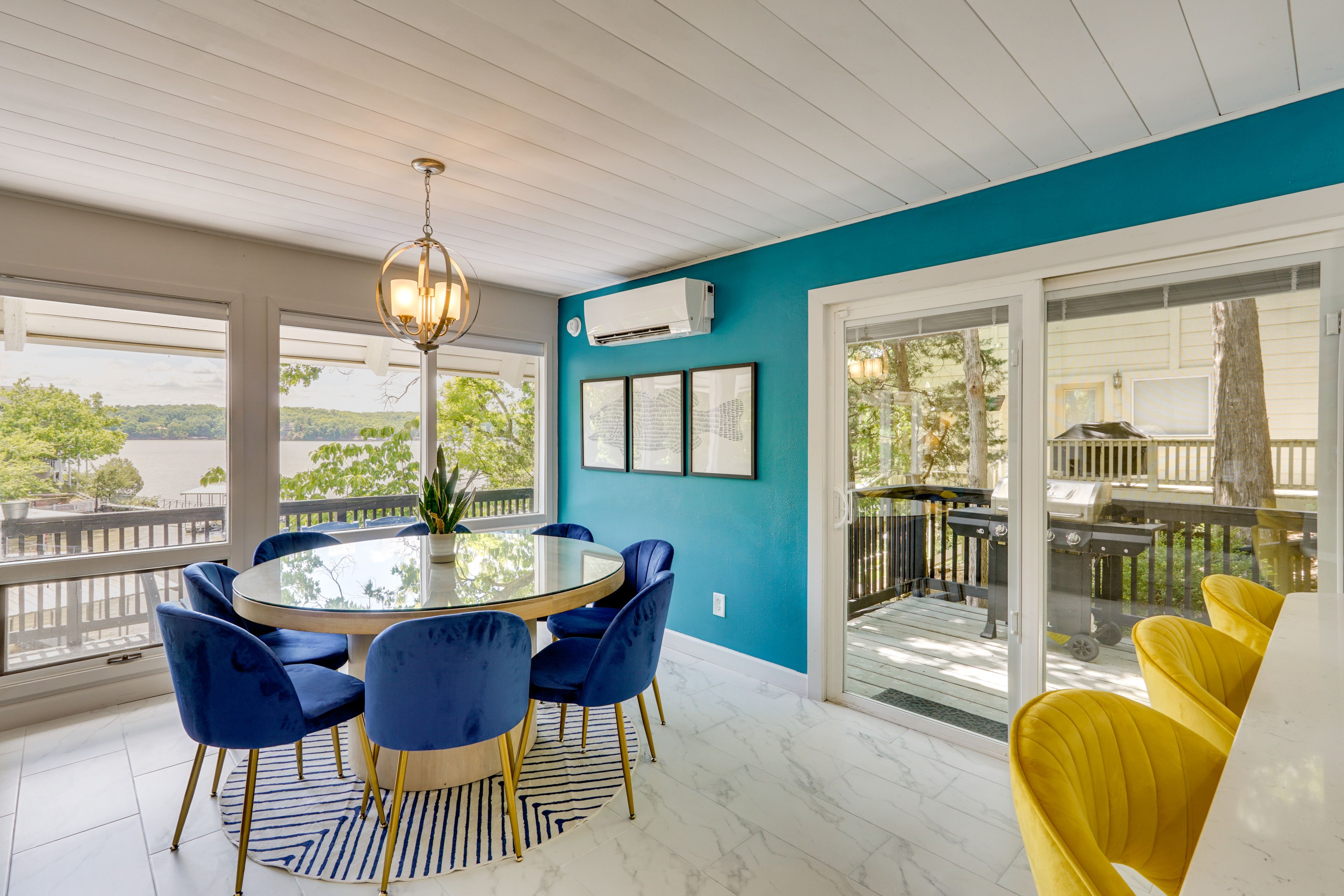 Dining Area | Mini-Split A/C & Heating Units | 2-Story Home