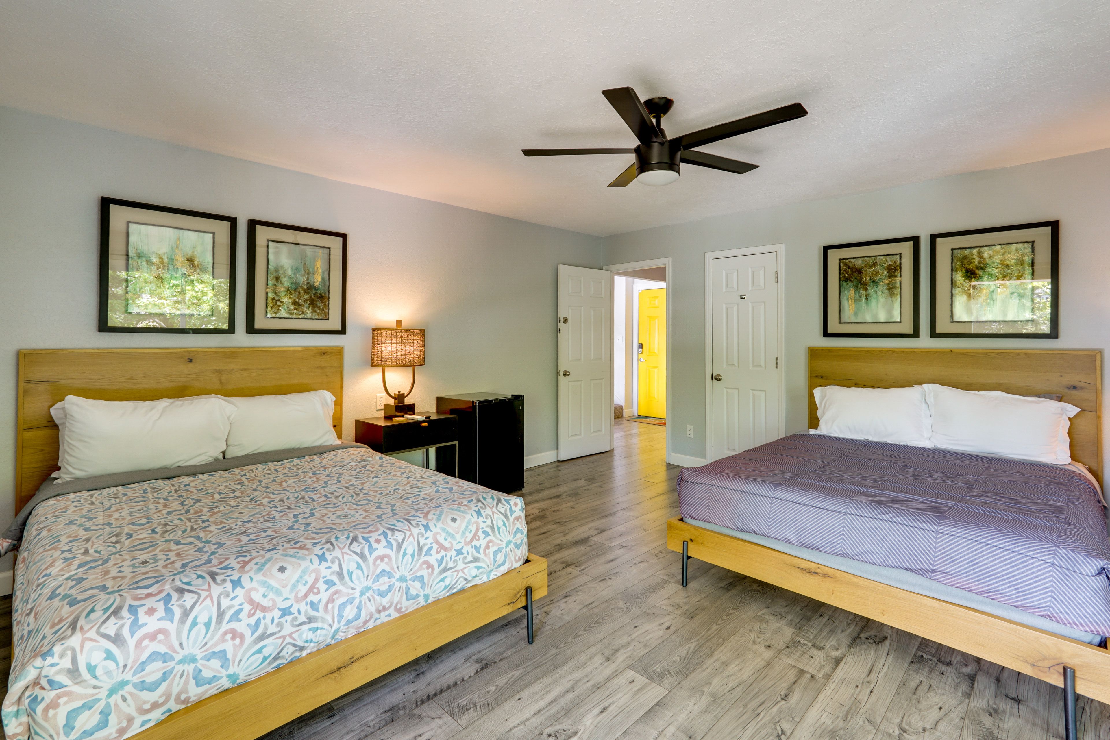 Bedroom 3 | 2 Queen Beds | Deck Access | 1st Floor