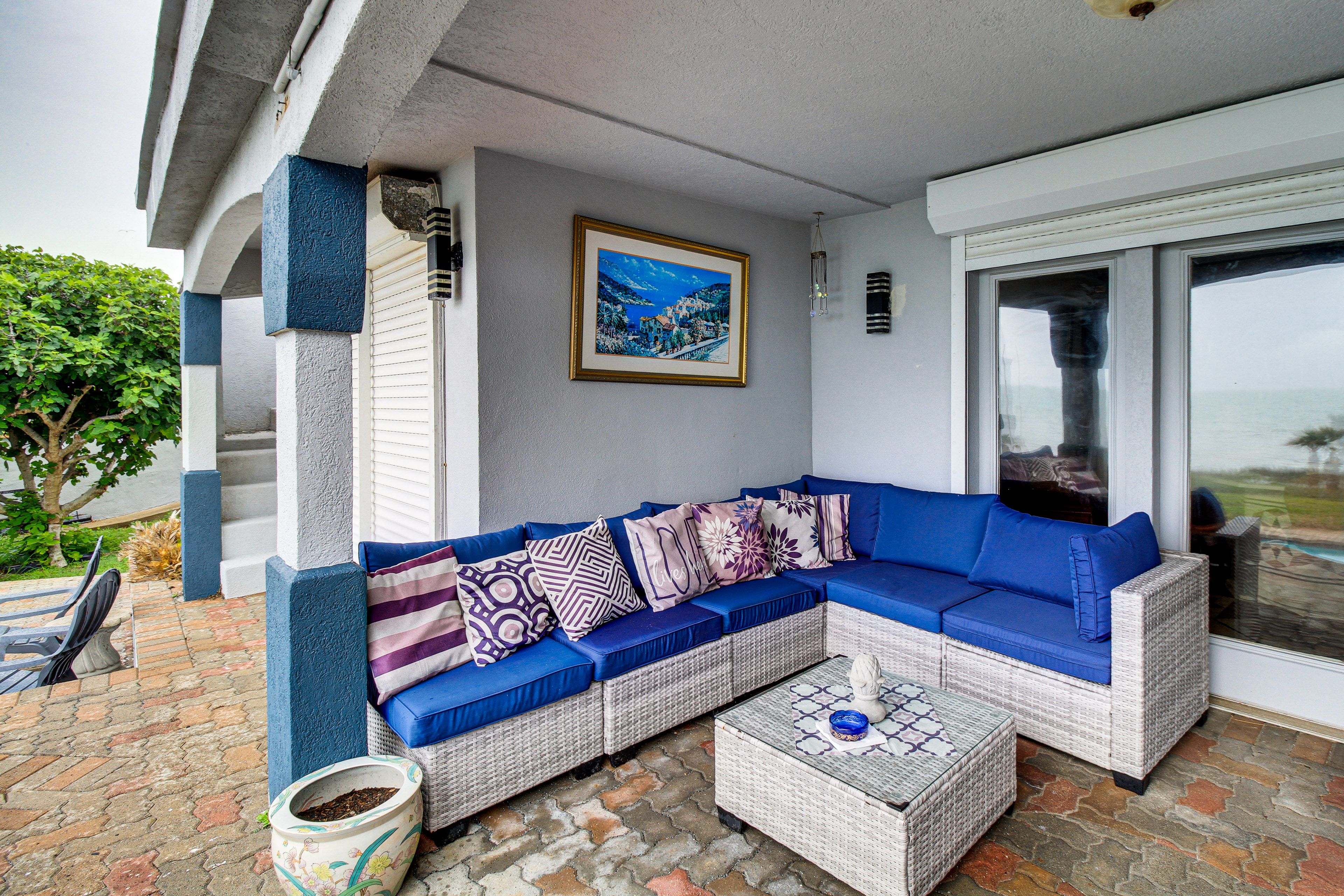 Covered Patio | Private Pool | Water Views