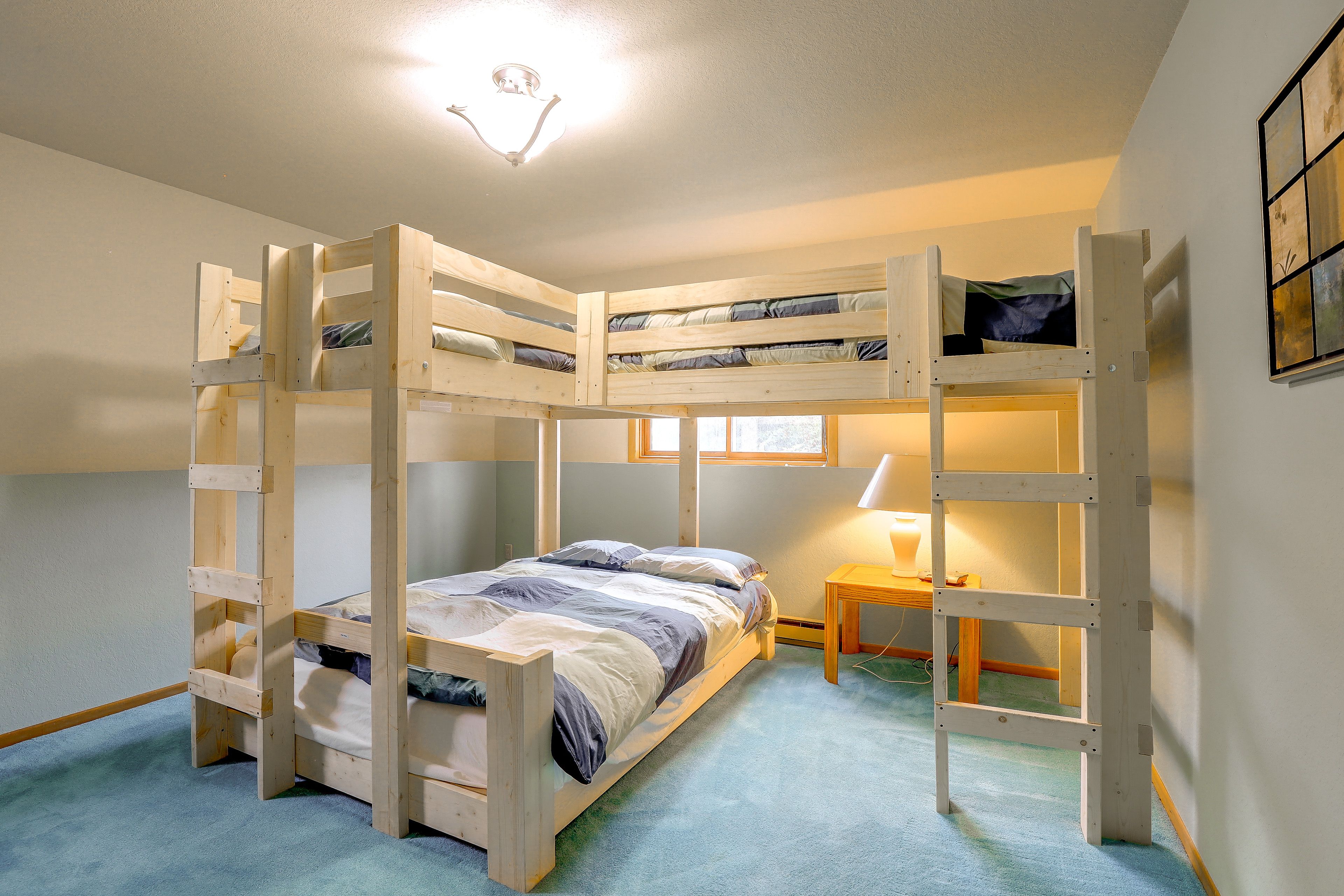 Bedroom 5 | Queen Bed | 2 Lofted Twin Beds | Lower Level