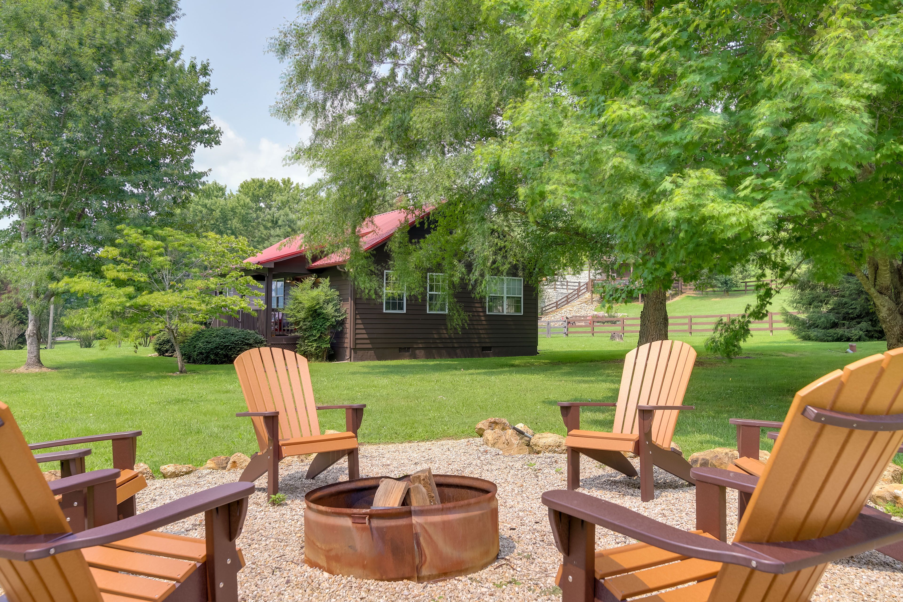 Fire Pit Area | Guest Cabin