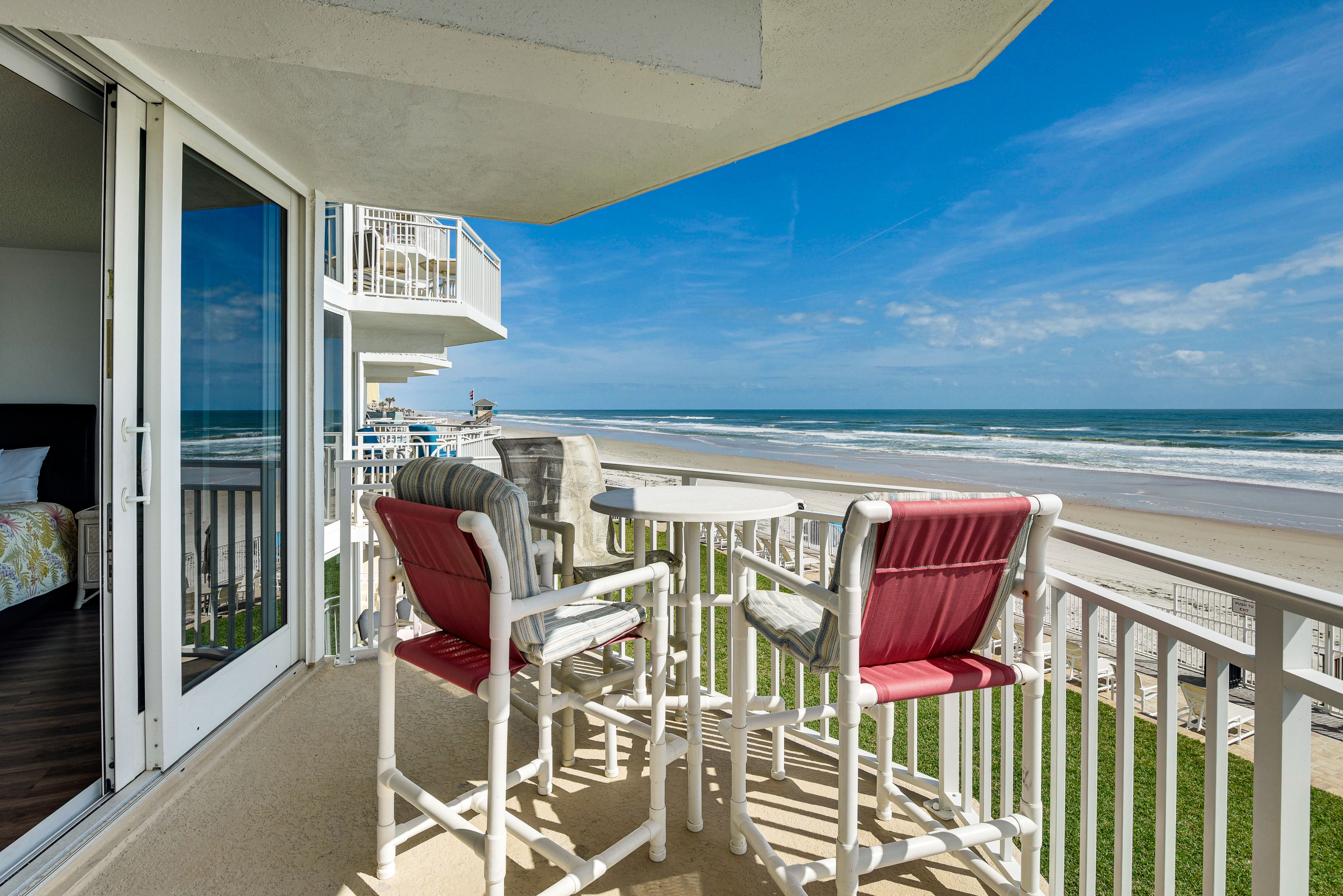 Private Balcony | Pool + Beach Views