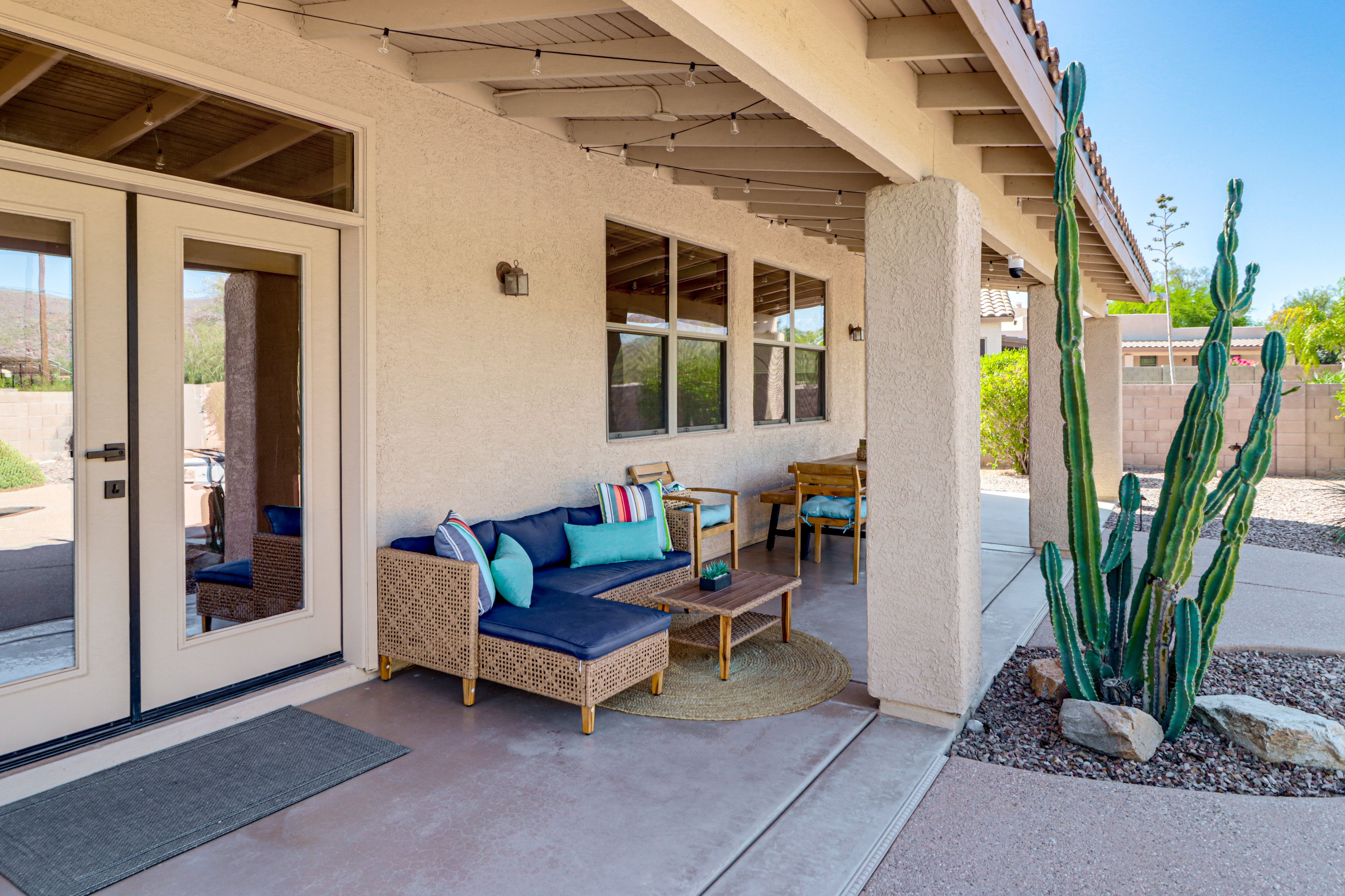 Covered Patio | Outdoor Dining | Lounge Seating | Gas Grill