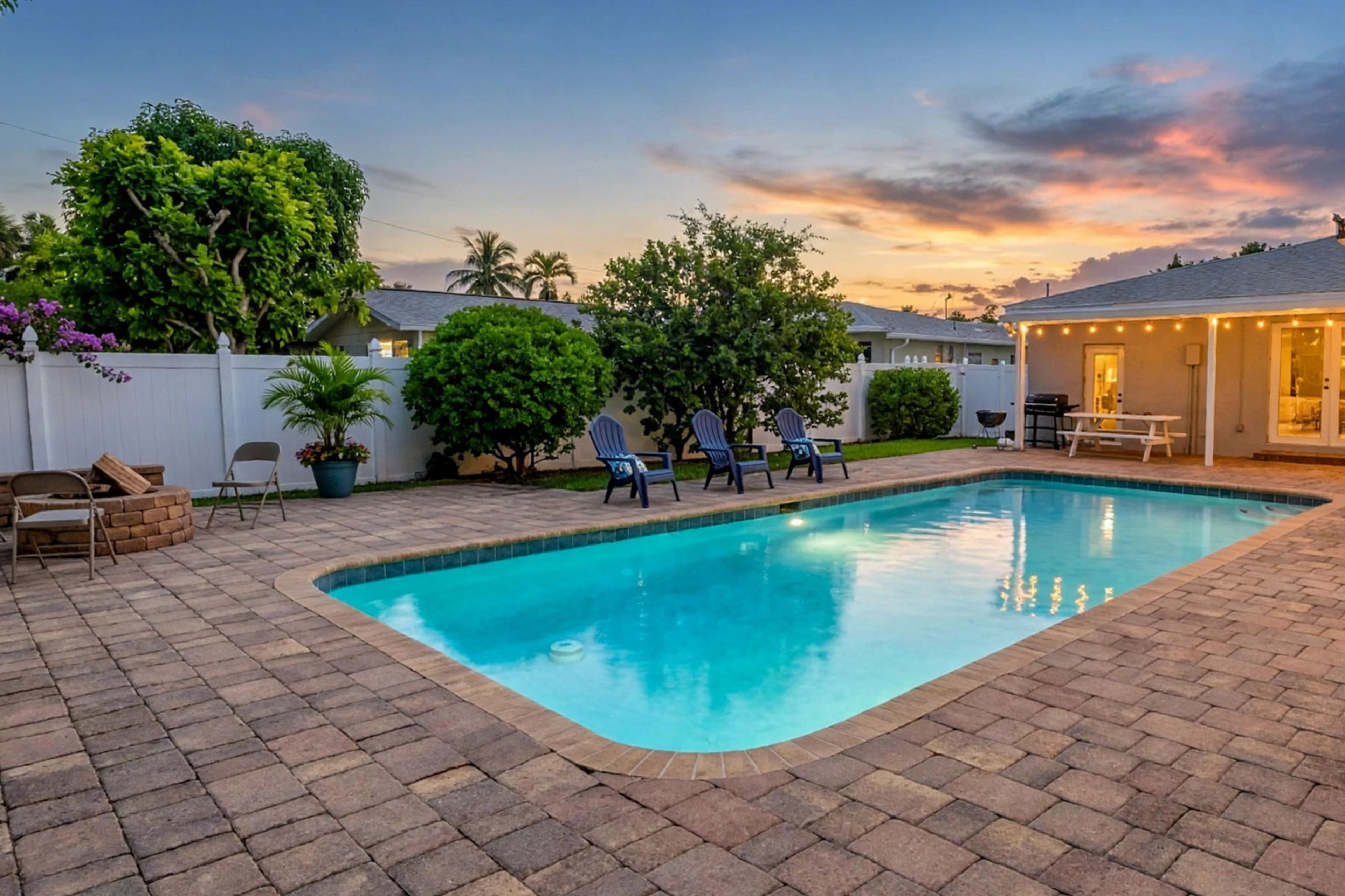 Private Backyard | Fire Pit
