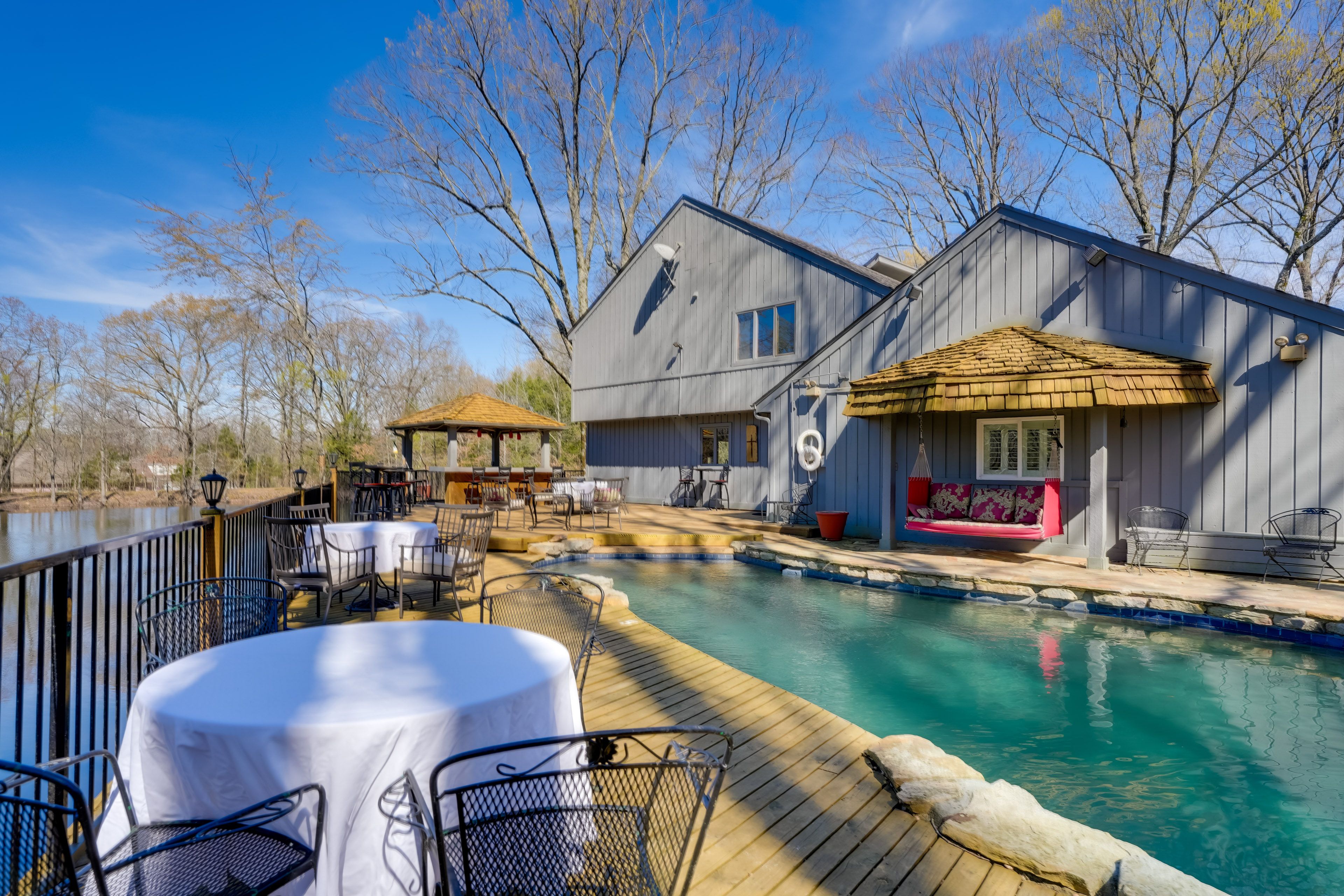 Spitfire Acres Exterior | Private Pool | Huge Deck | Outdoor Dining & Bar