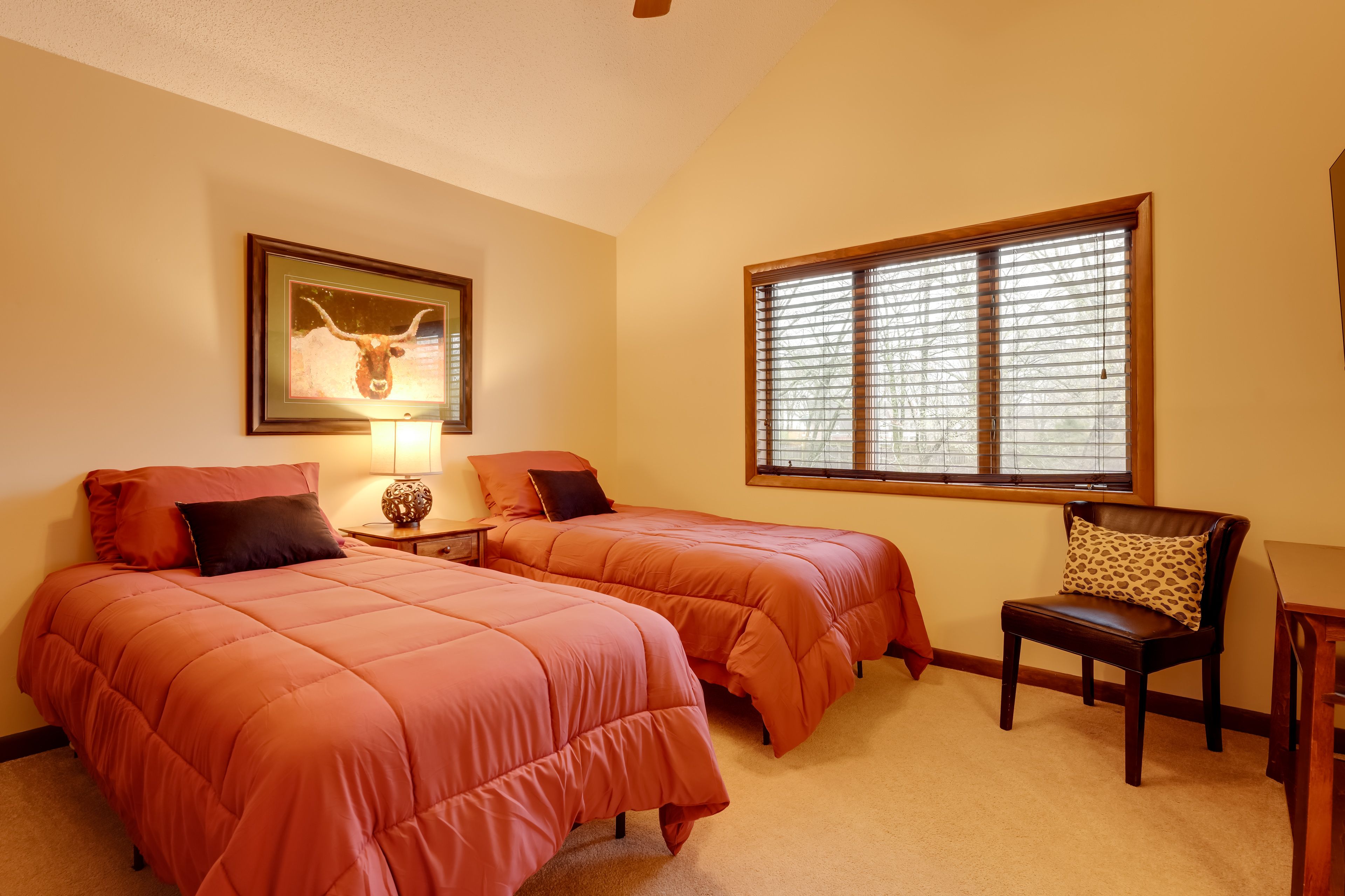 Bedroom 4 (Spitfire Acres) | 2 XL Twin Beds (Converts to King Bed) | Upper Floor