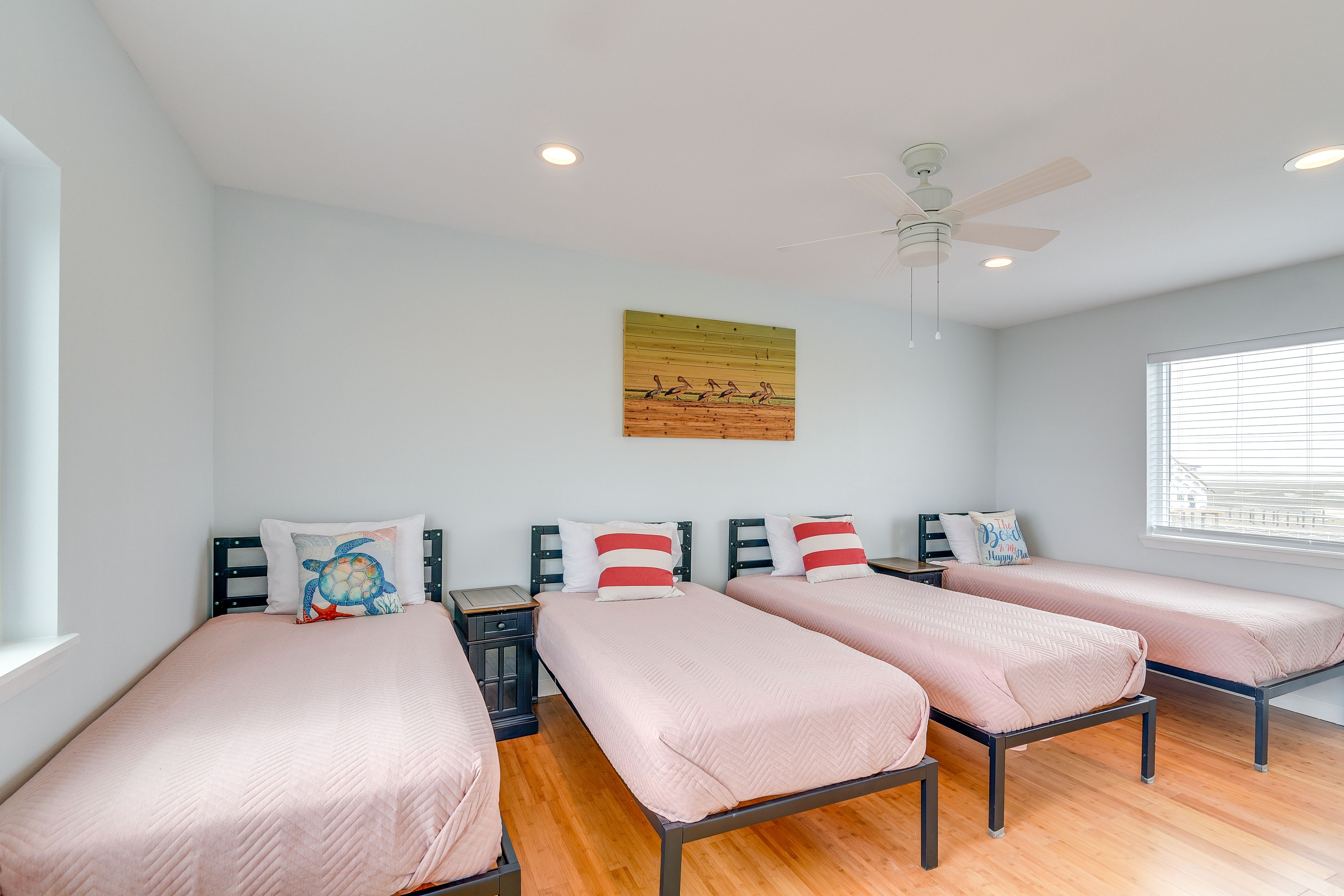 Bedroom 3 | 4 Twin Beds | Modern Surfside | 2nd Floor