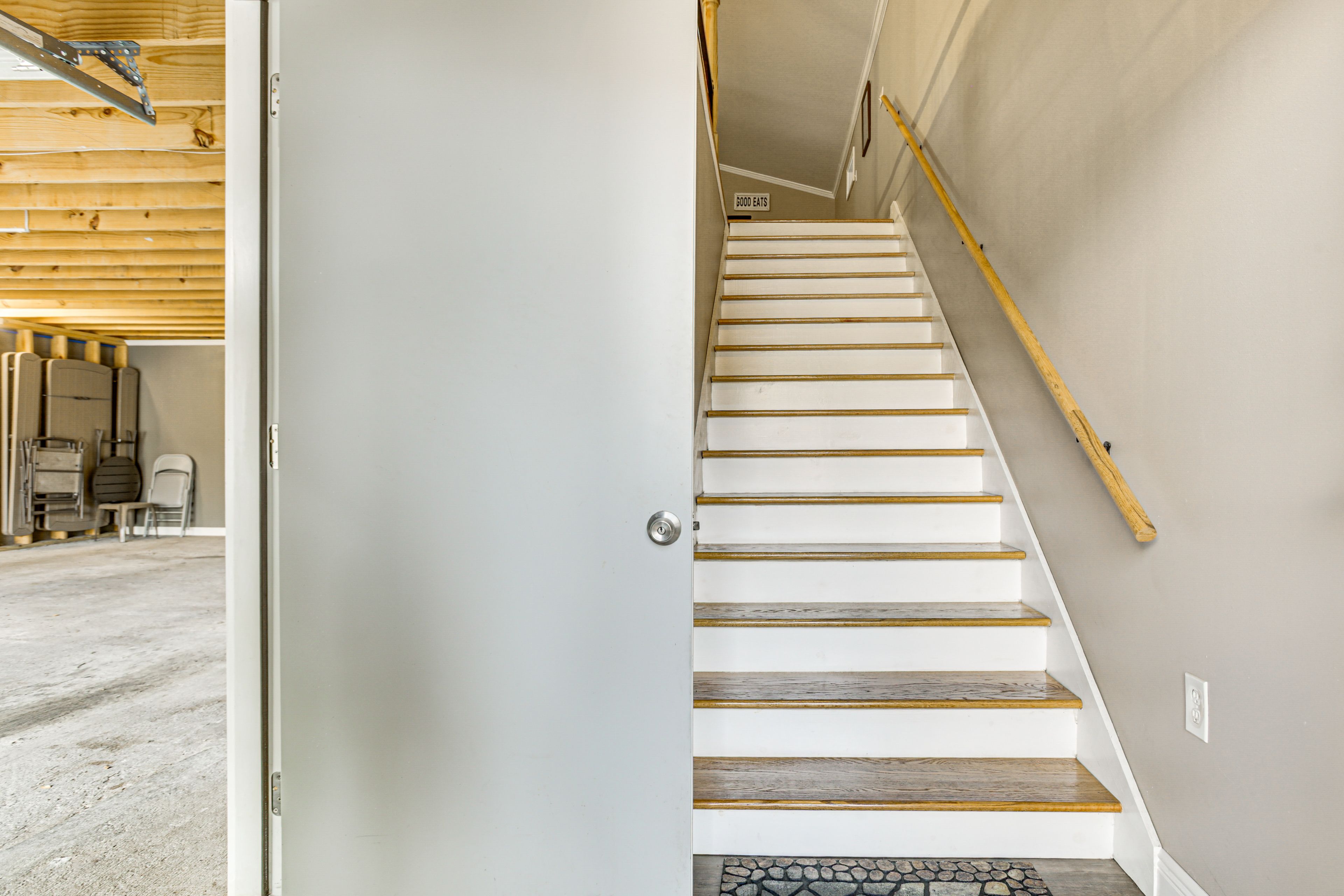 Stairs to Enter Carriage House