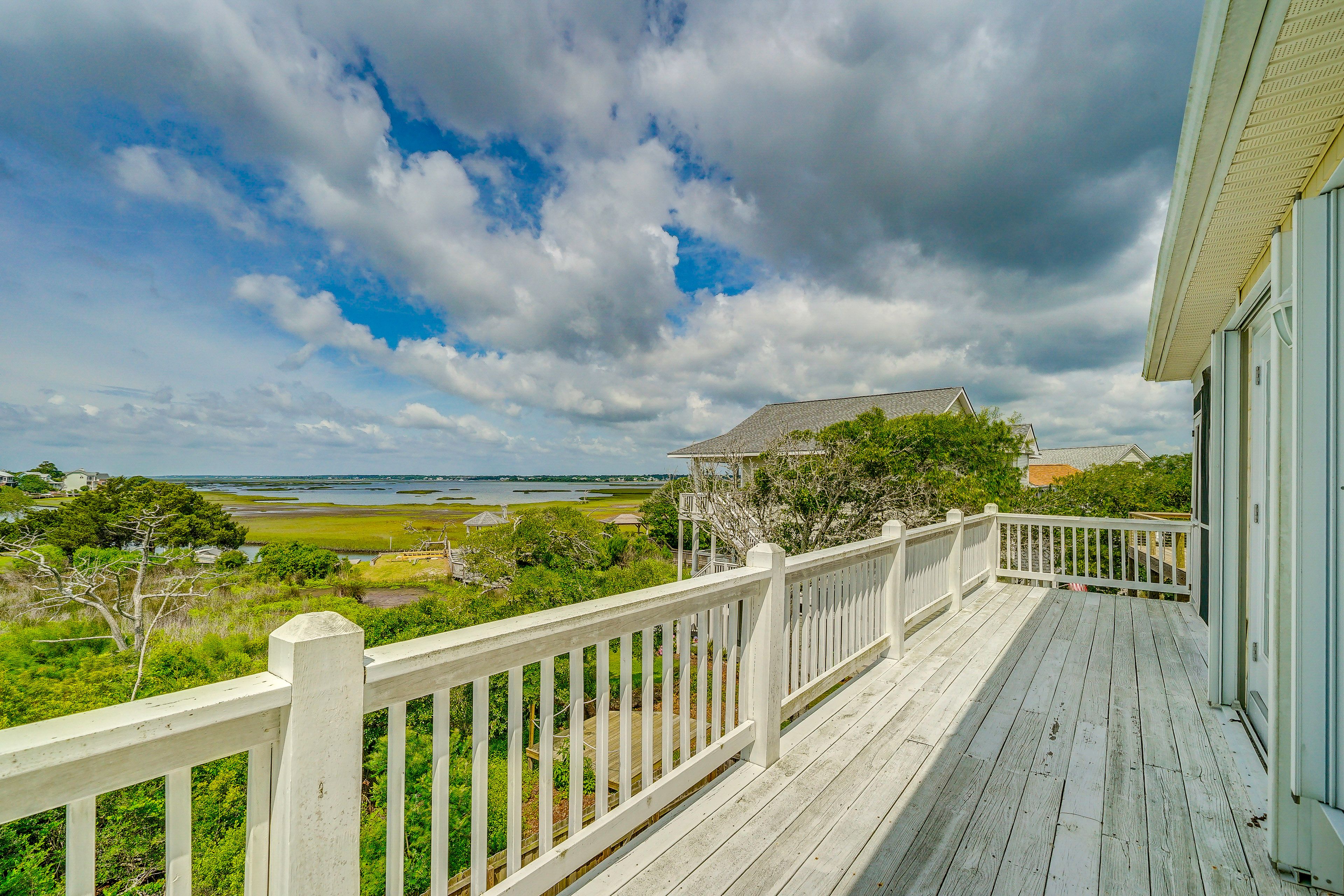 Upper Deck | Water Views | 2-Story Home