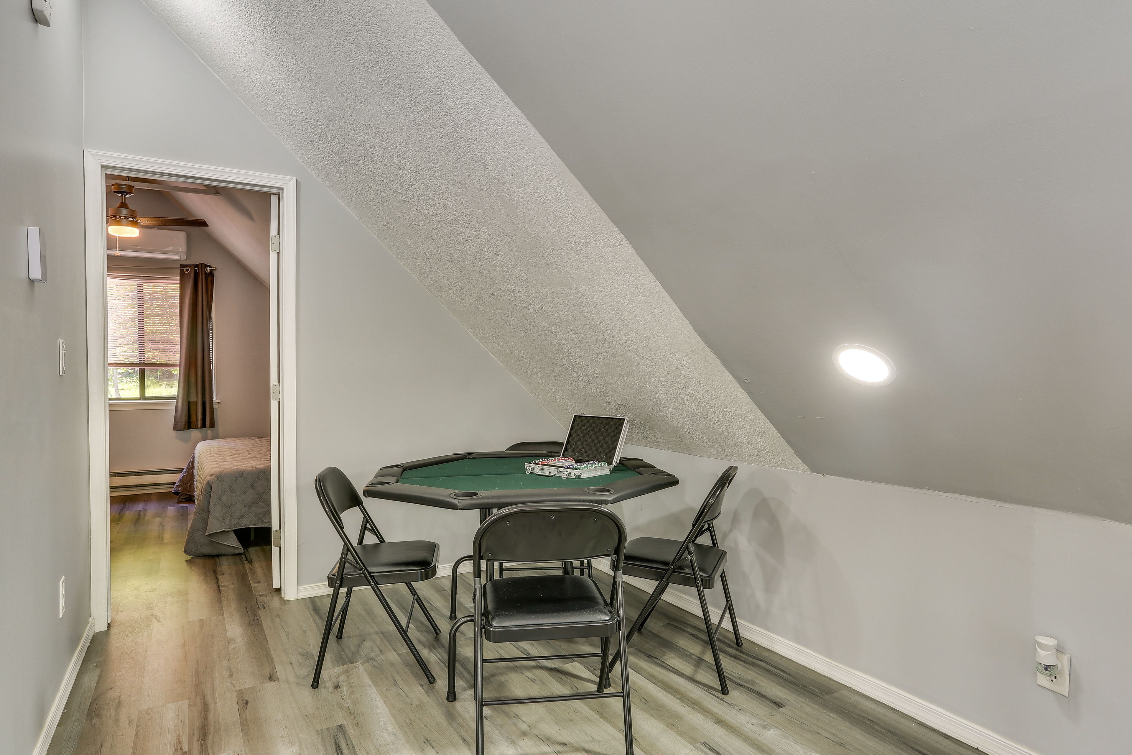 Furnished Loft Space w/ Card Table | Upper Level