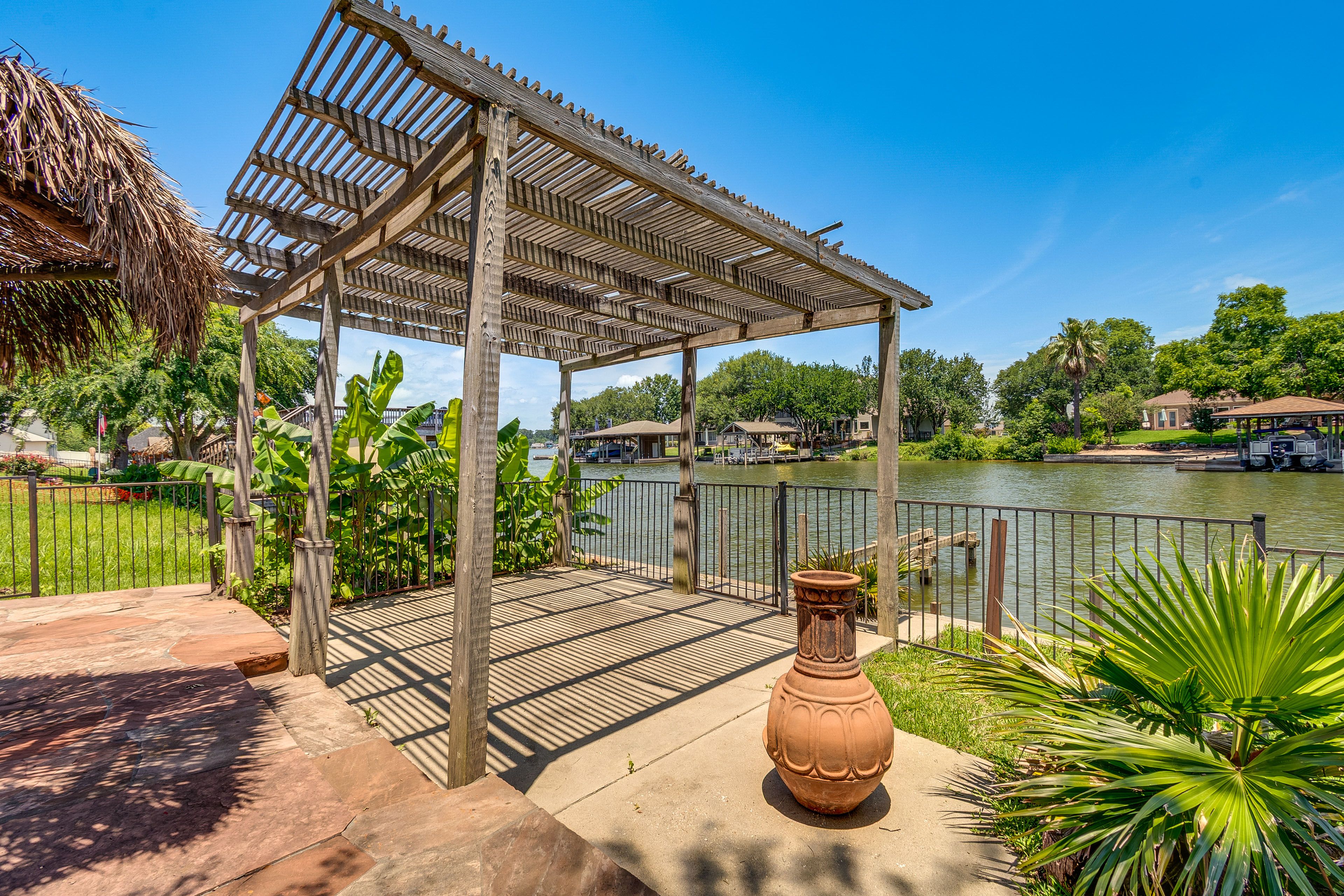Lakefront Patio | Pergola | Chiminea | Shared Boat Slip