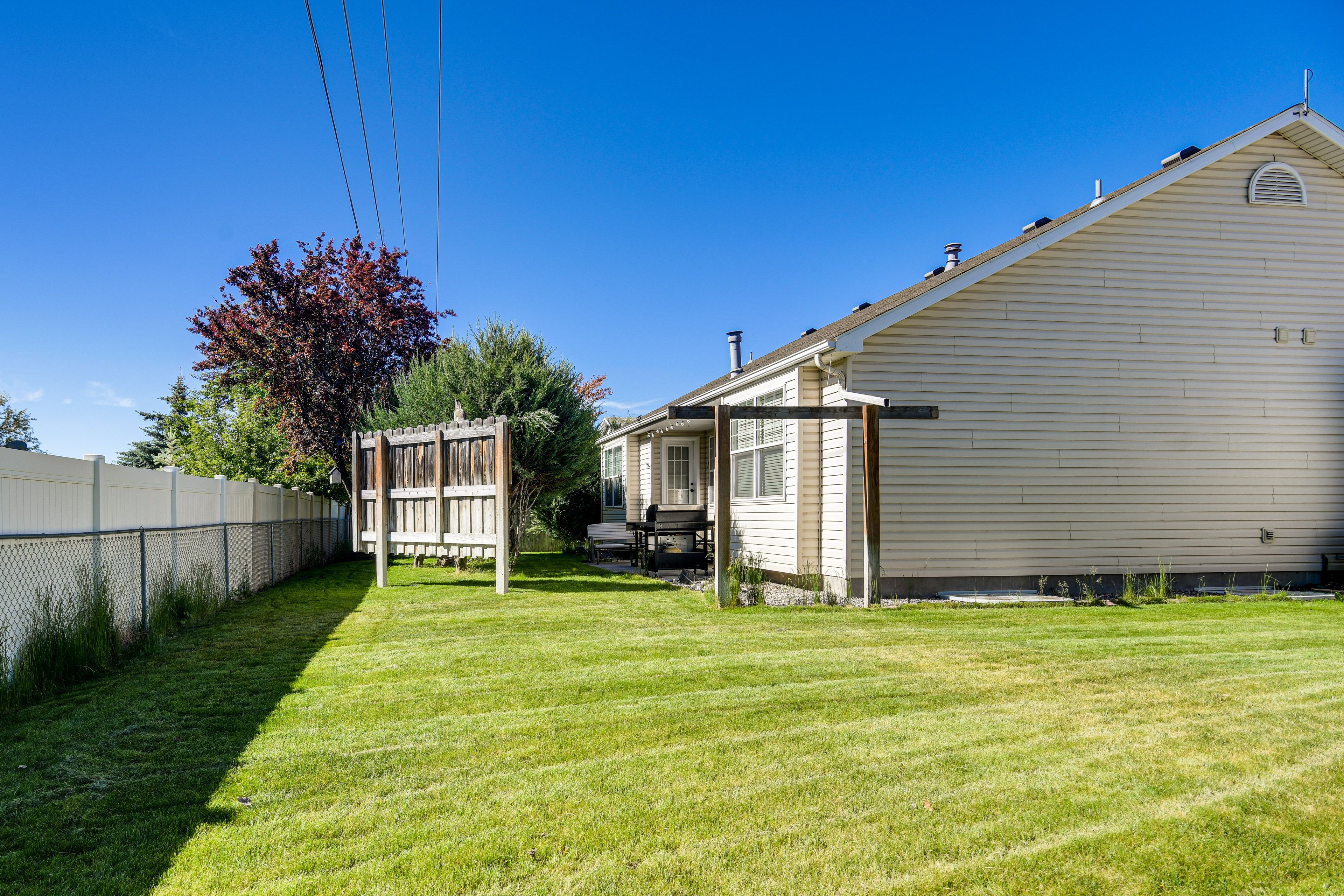 Partially Fenced Backyard