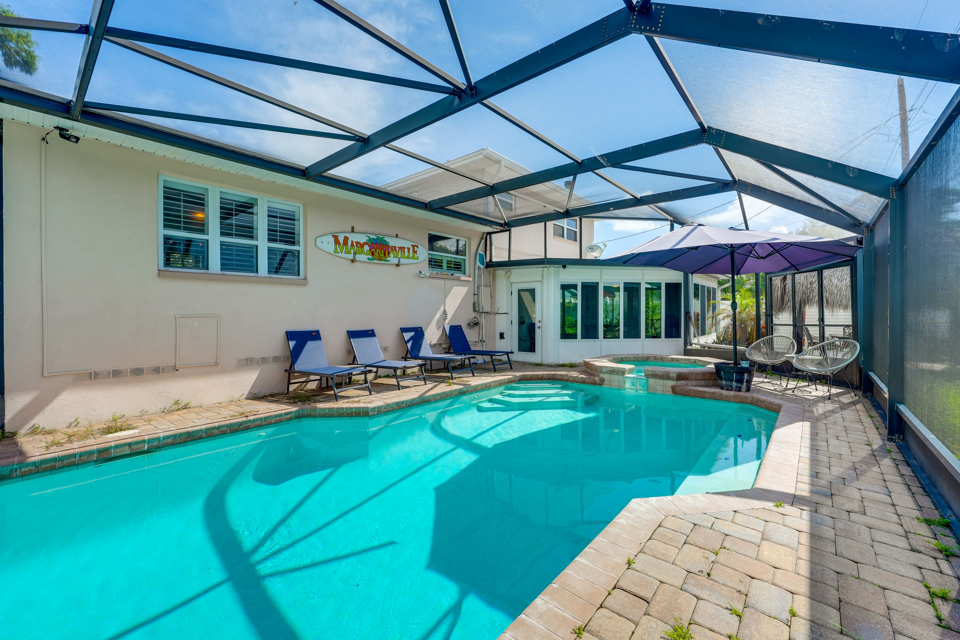 Seminole Vacation Rental | 3BR | 3BA | 1,992 Sq Ft | 6 Steps to Enter