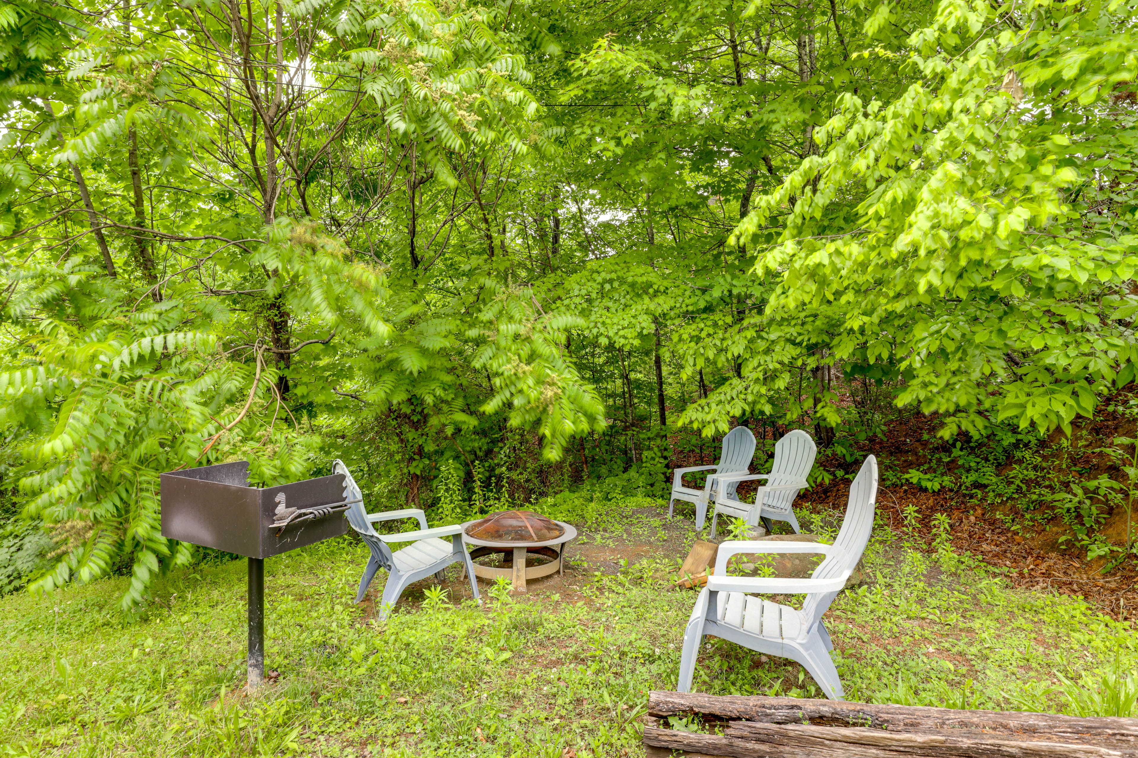 Yard w/ Fire Pit & Grill