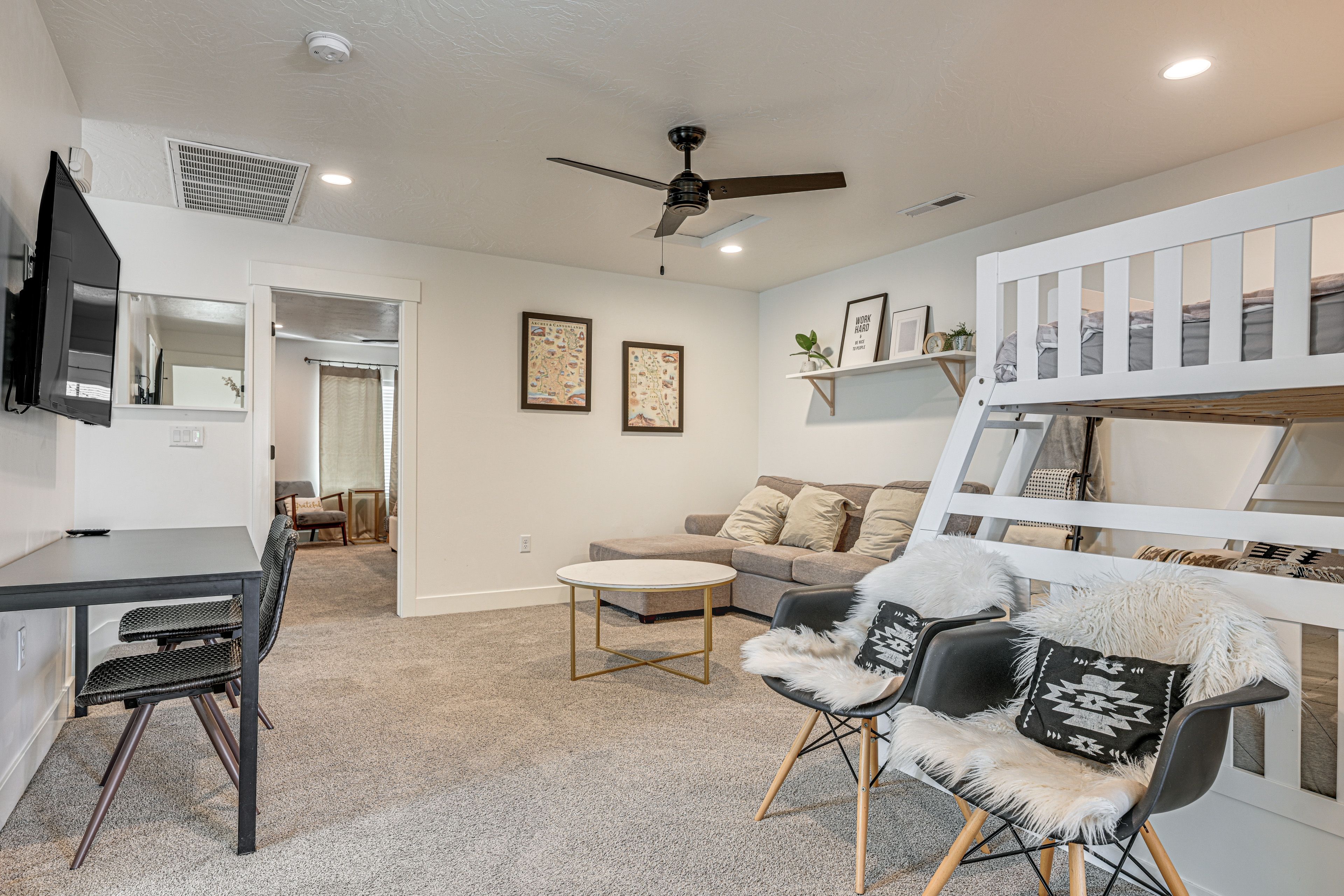 Living Room | 2nd Floor | Full Sleeper Sofa | Twin/Full Bunk Bed