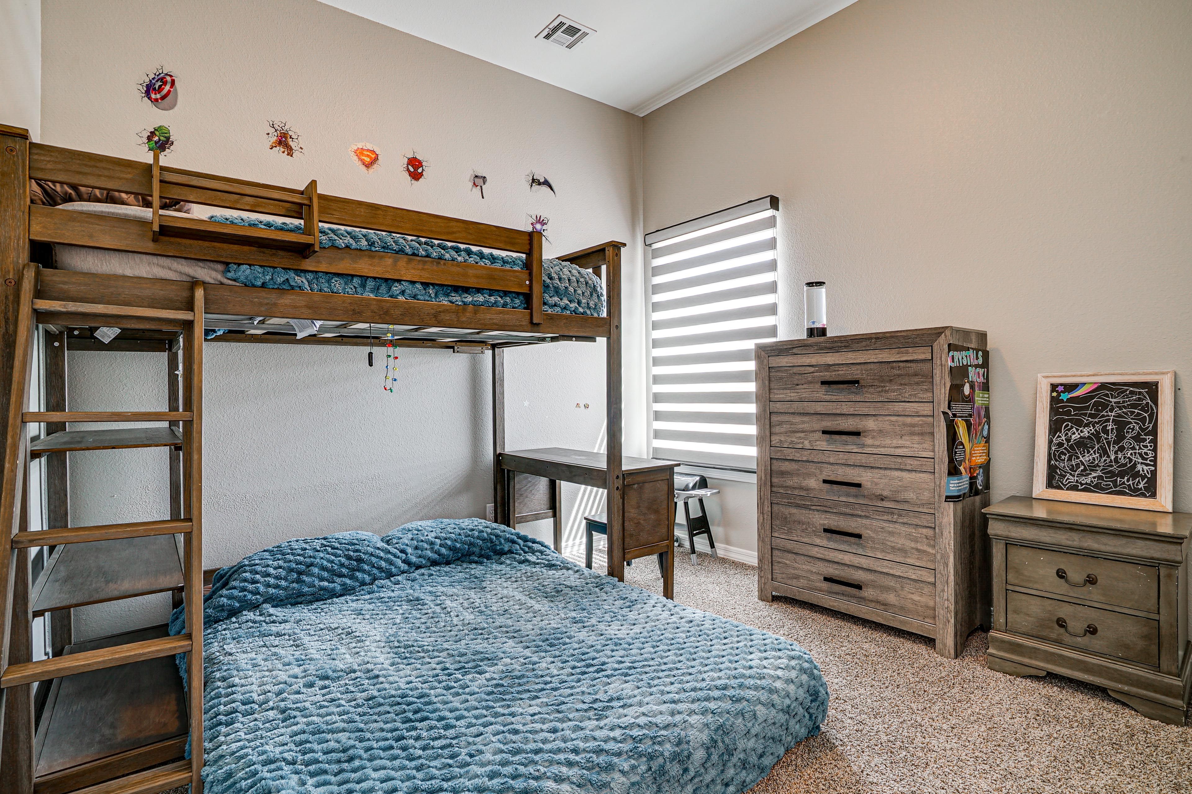 Bedroom 3 | Full Bed | Lofted Twin Bed