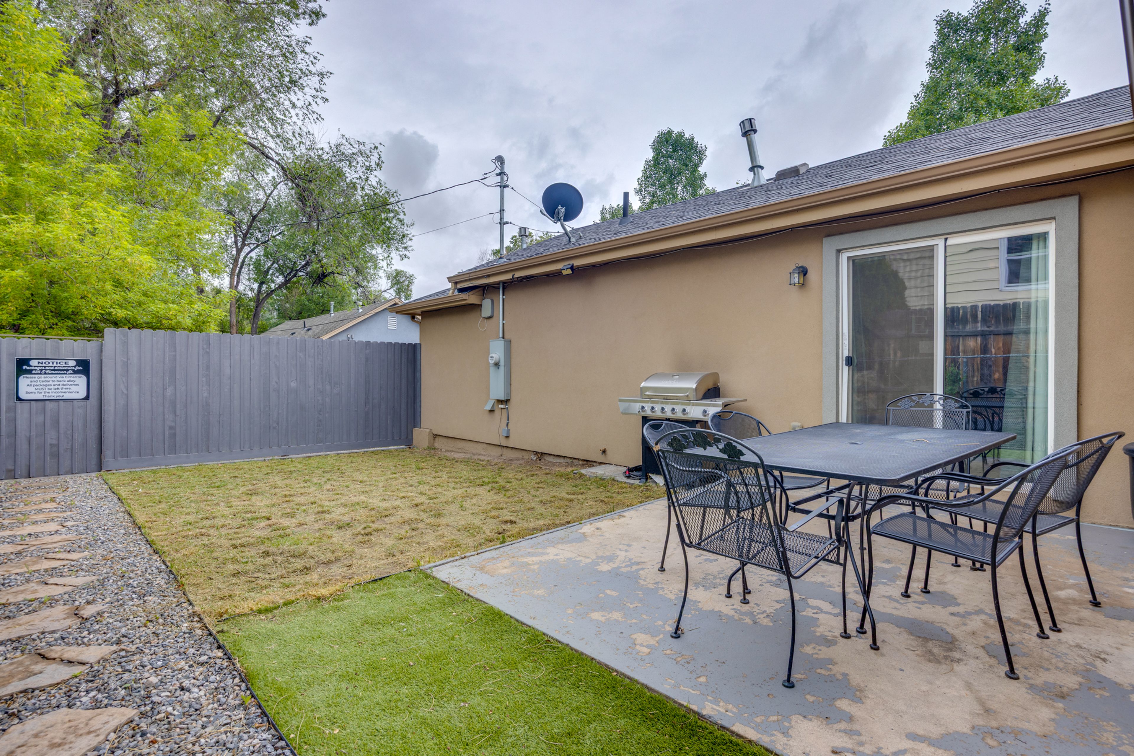 Furnished Patio | Gas Grill | Fenced Backyard