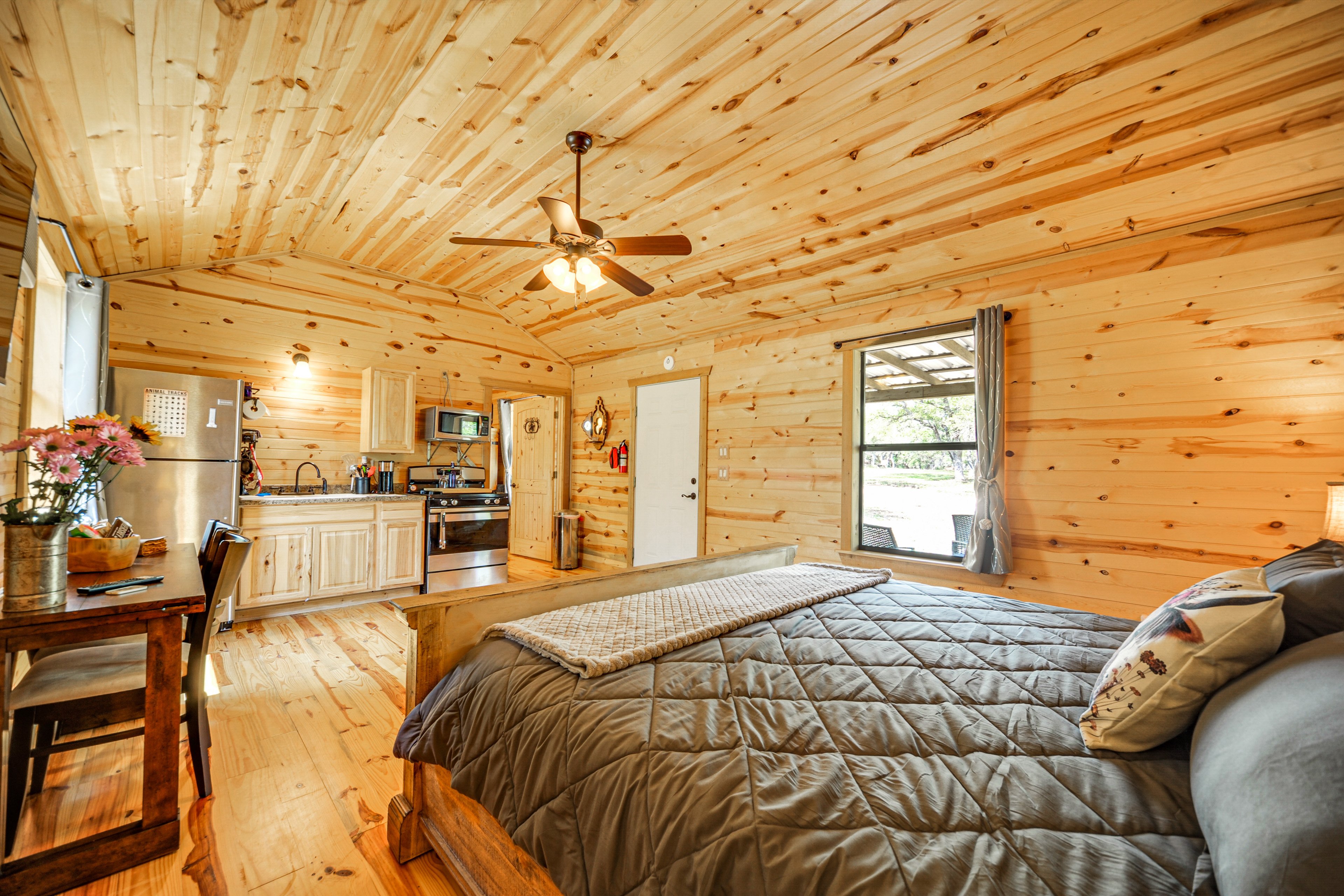 Cabin 1 | Interior Space | King Bed