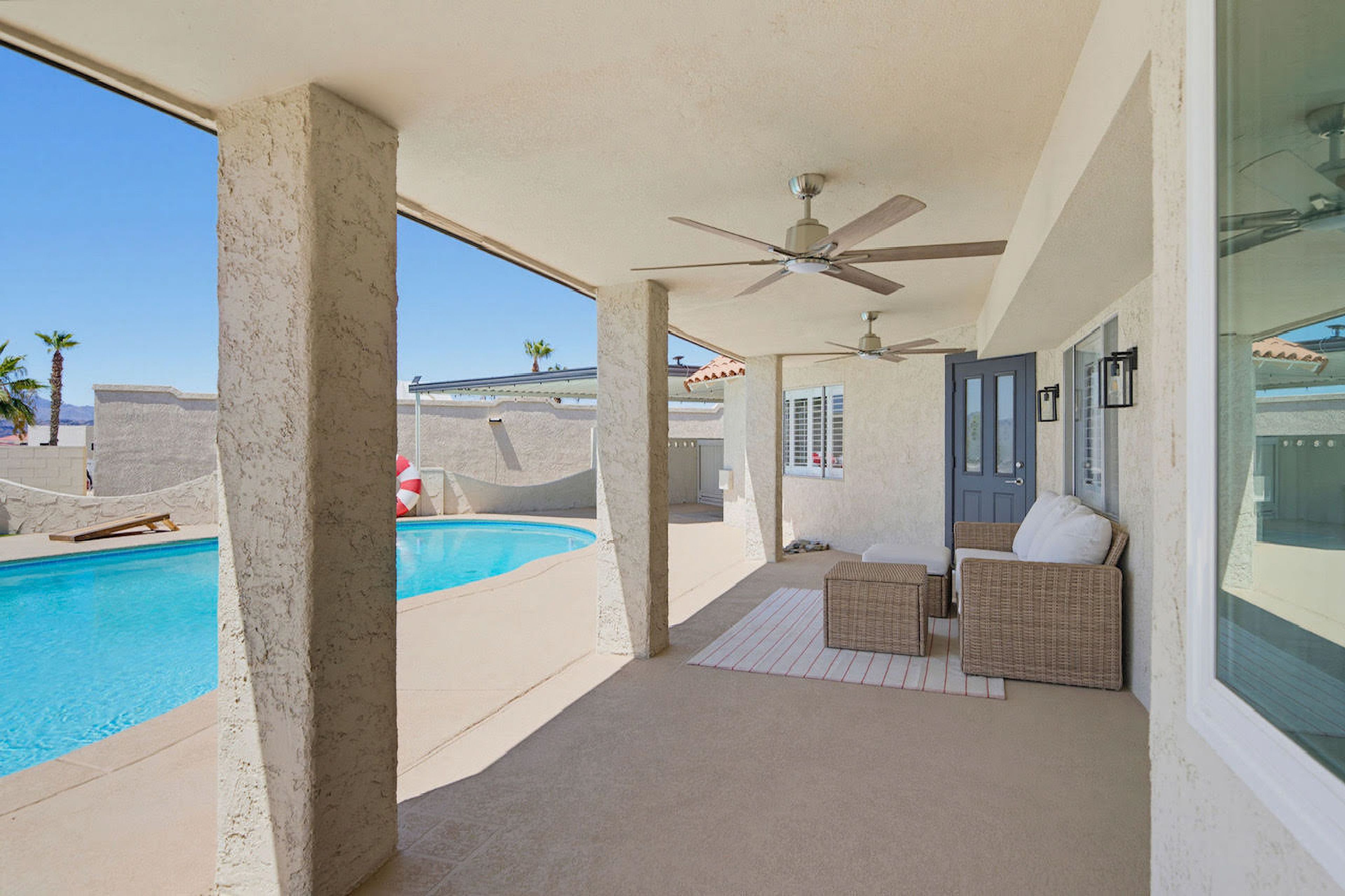 Fenced Exterior | Furnished Patio | Private Pool | Putting Green