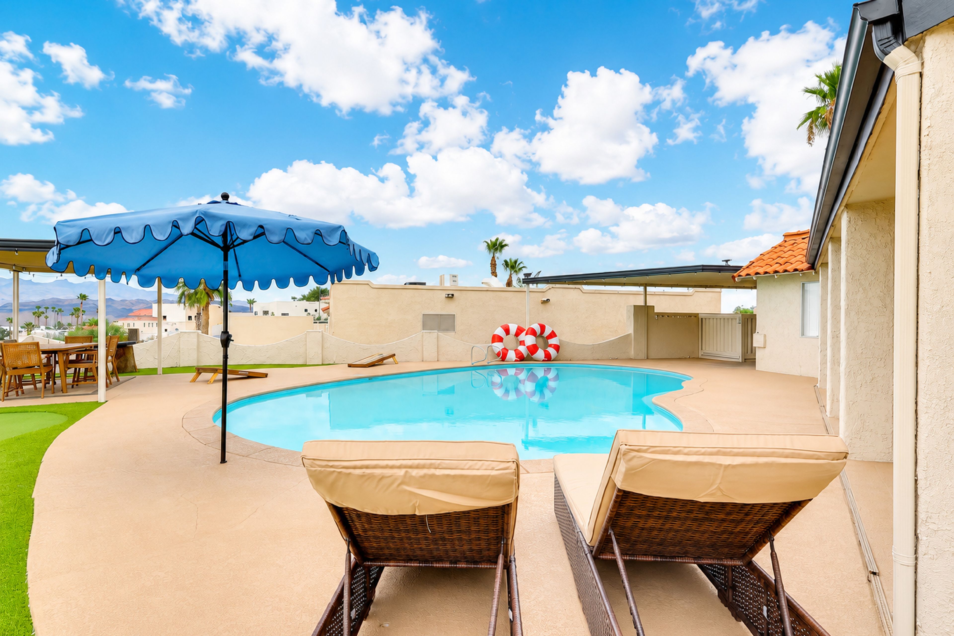 Fenced Exterior | Private Pool | Putting Green
