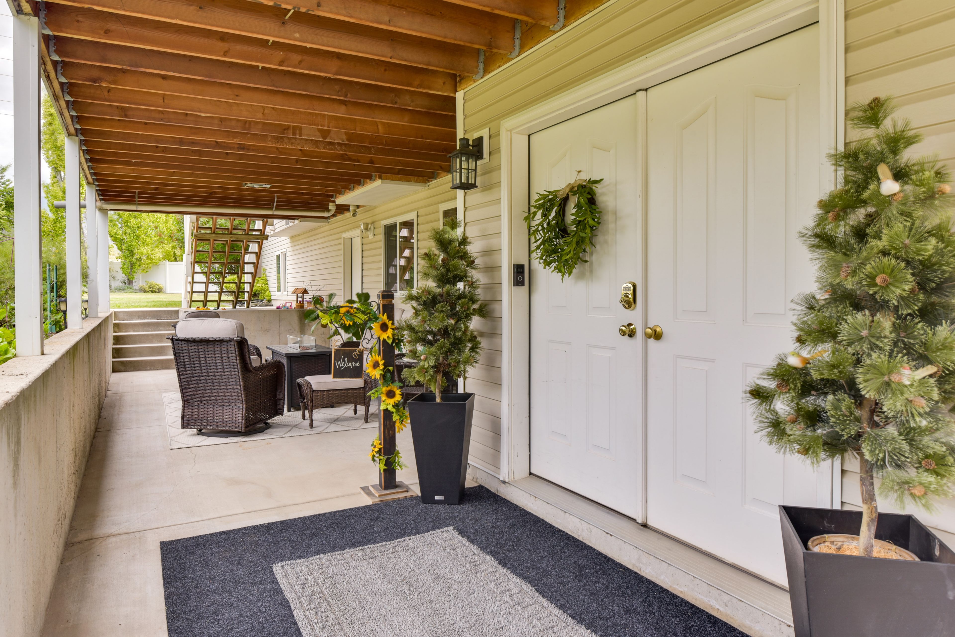 Unit Entryway | 5 Steps Required | Covered Patio