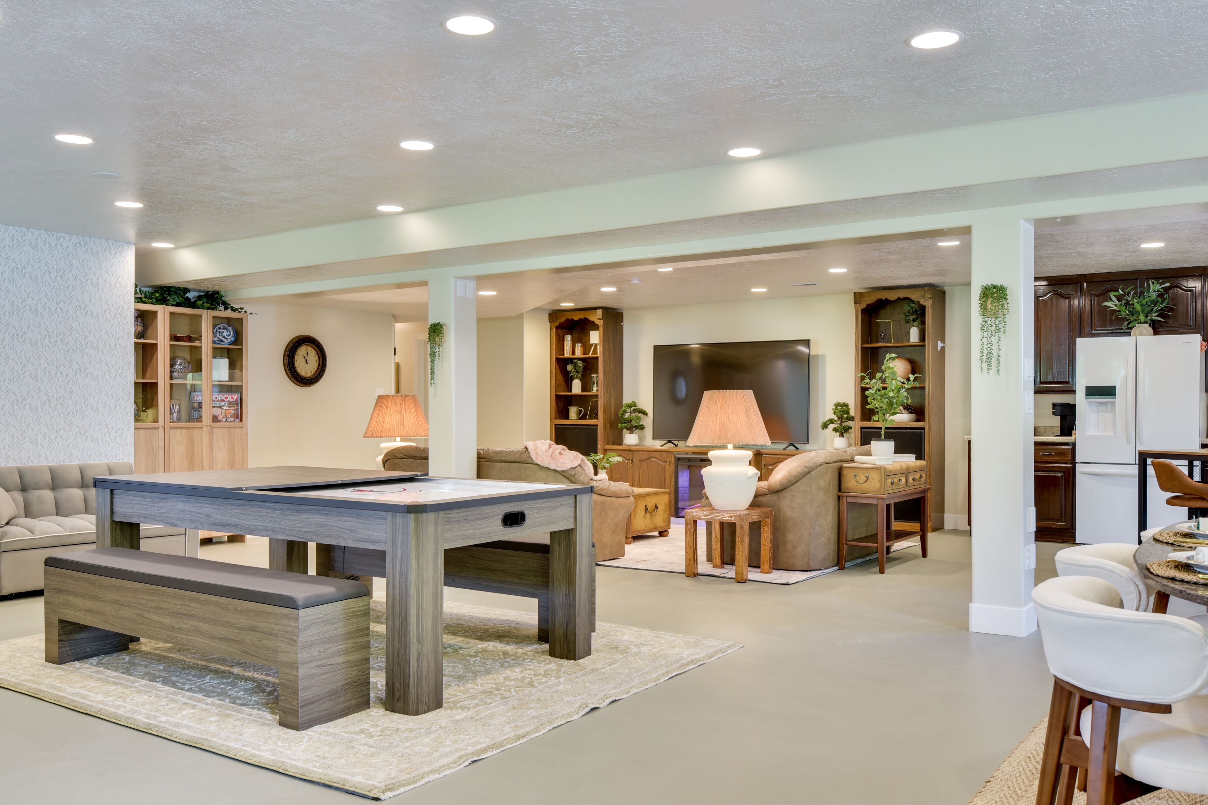 Gaming Area | Air Hockey/Ping-Pong Table | Twin Sleeper Sofa