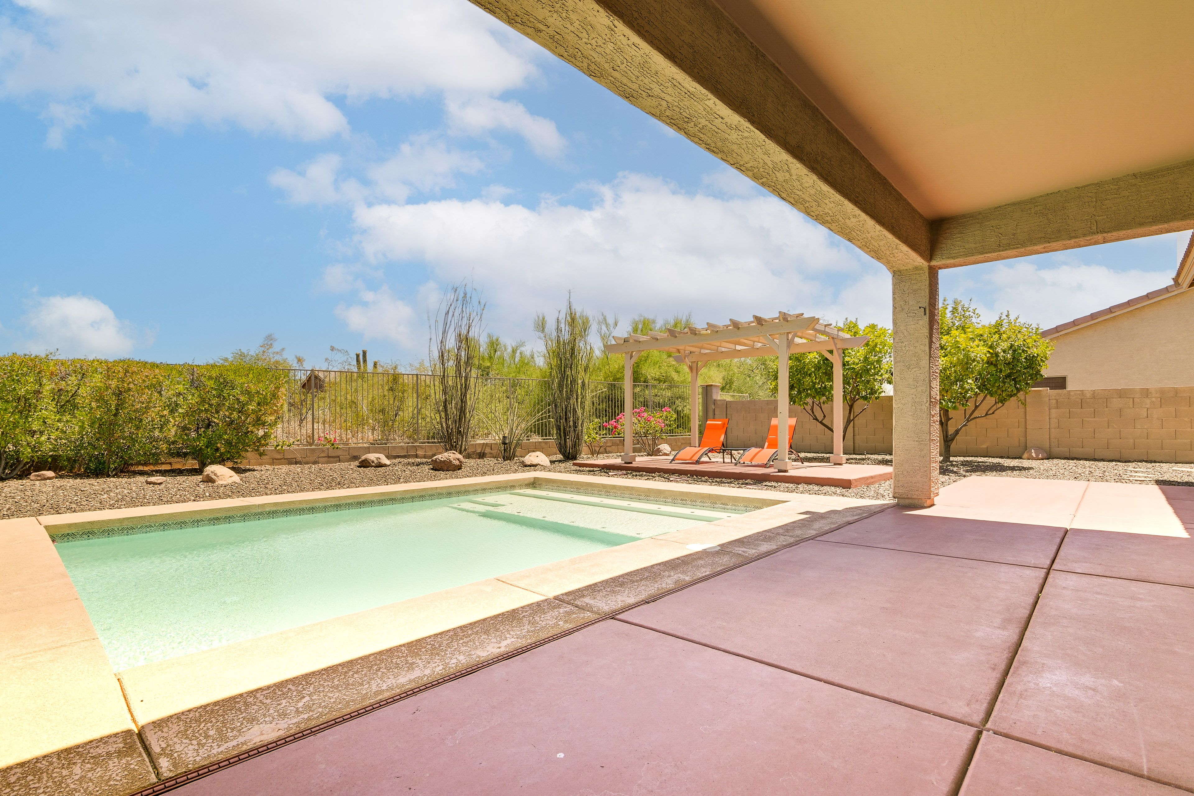 Backyard | Private Pool | Furnished Patio