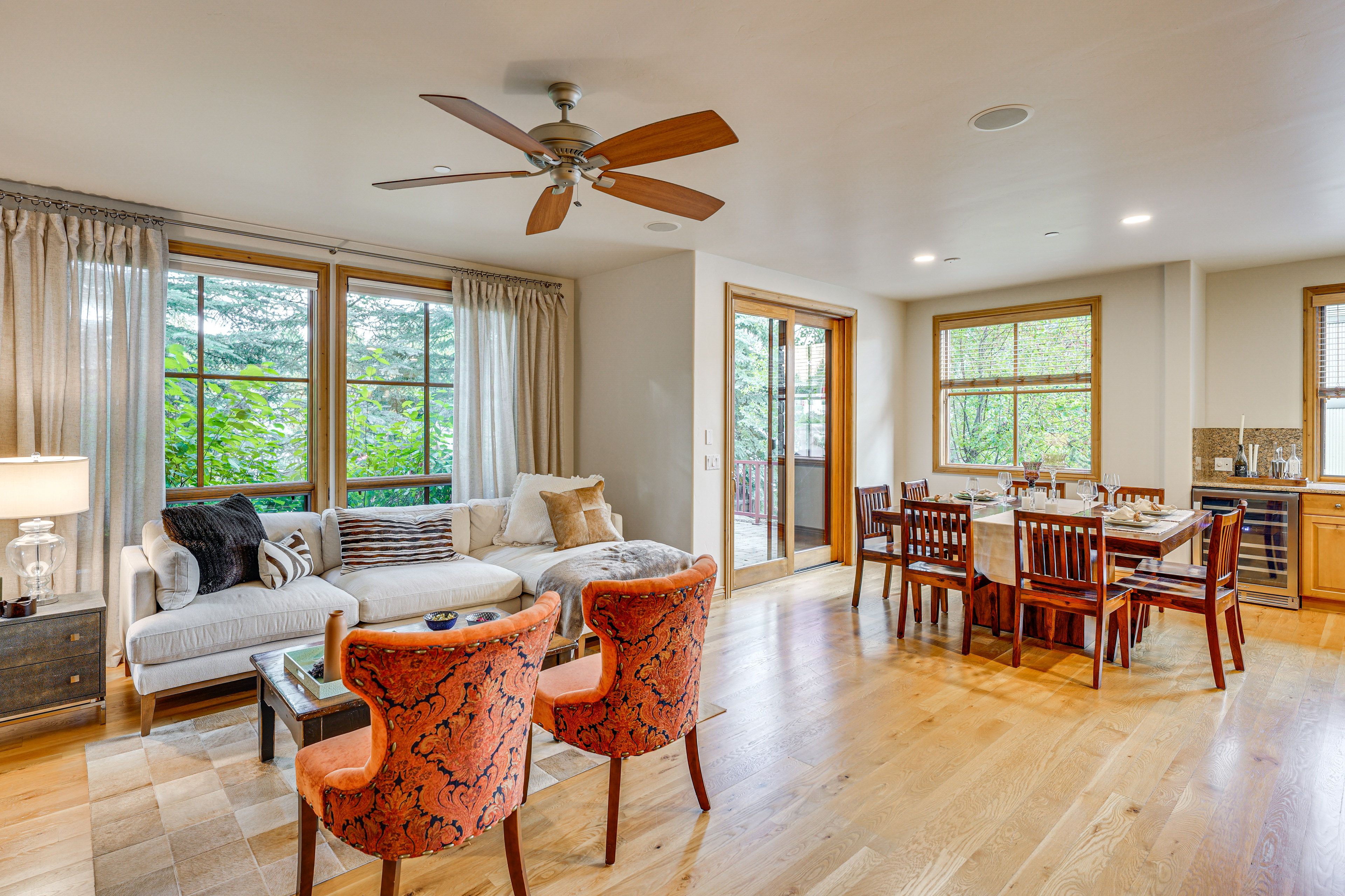 Living Room | Single-Story Condo | Step-Free Access via Elevator