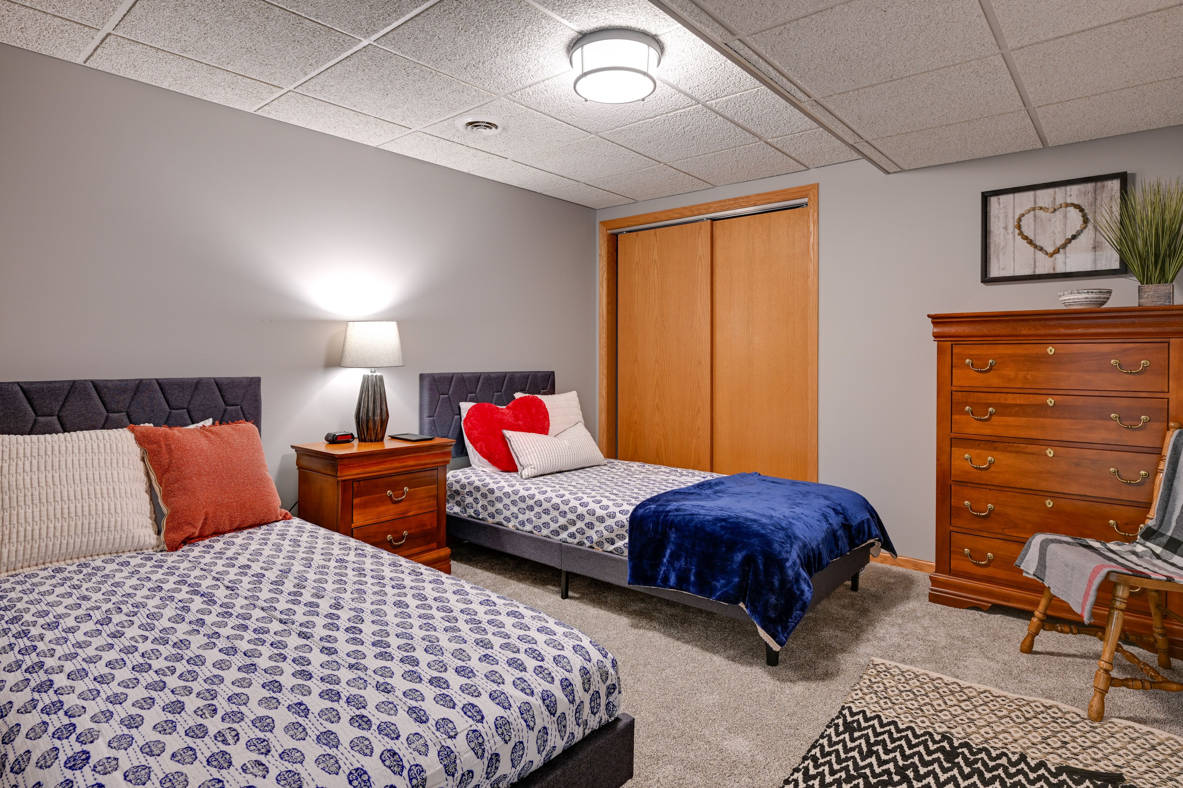 Bedroom 4 | 2 Twin XL Beds | Basement