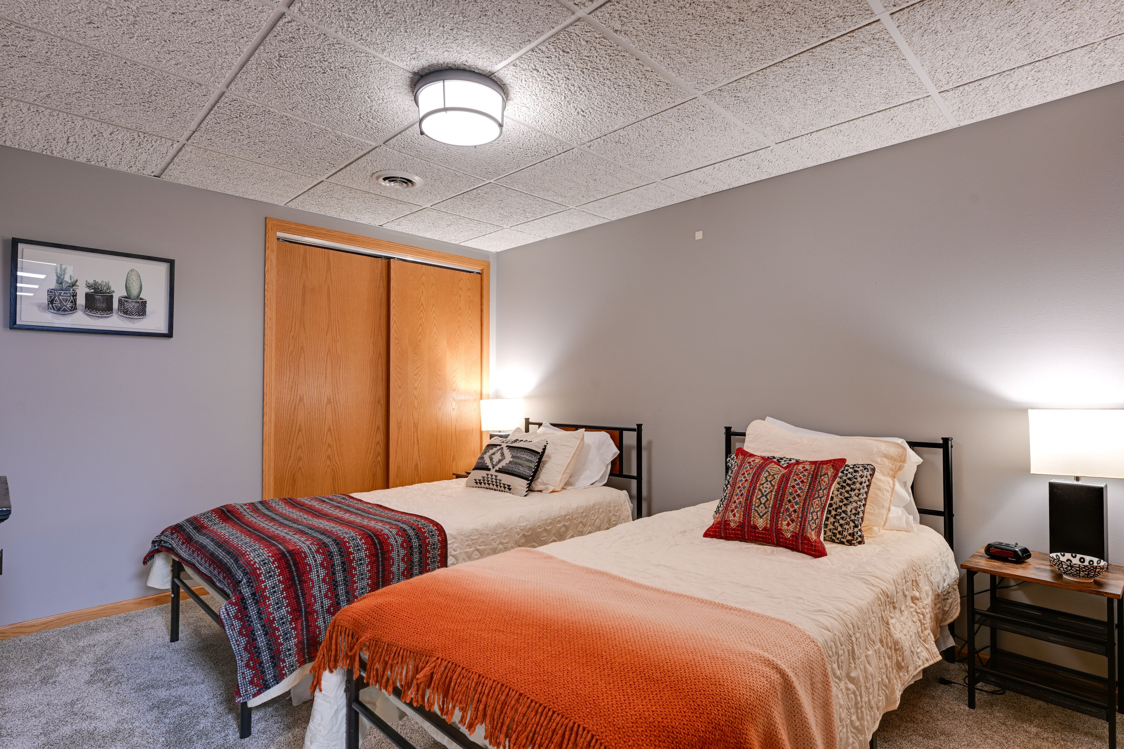 Bedroom 5 | 2 Twin XL Beds | Basement