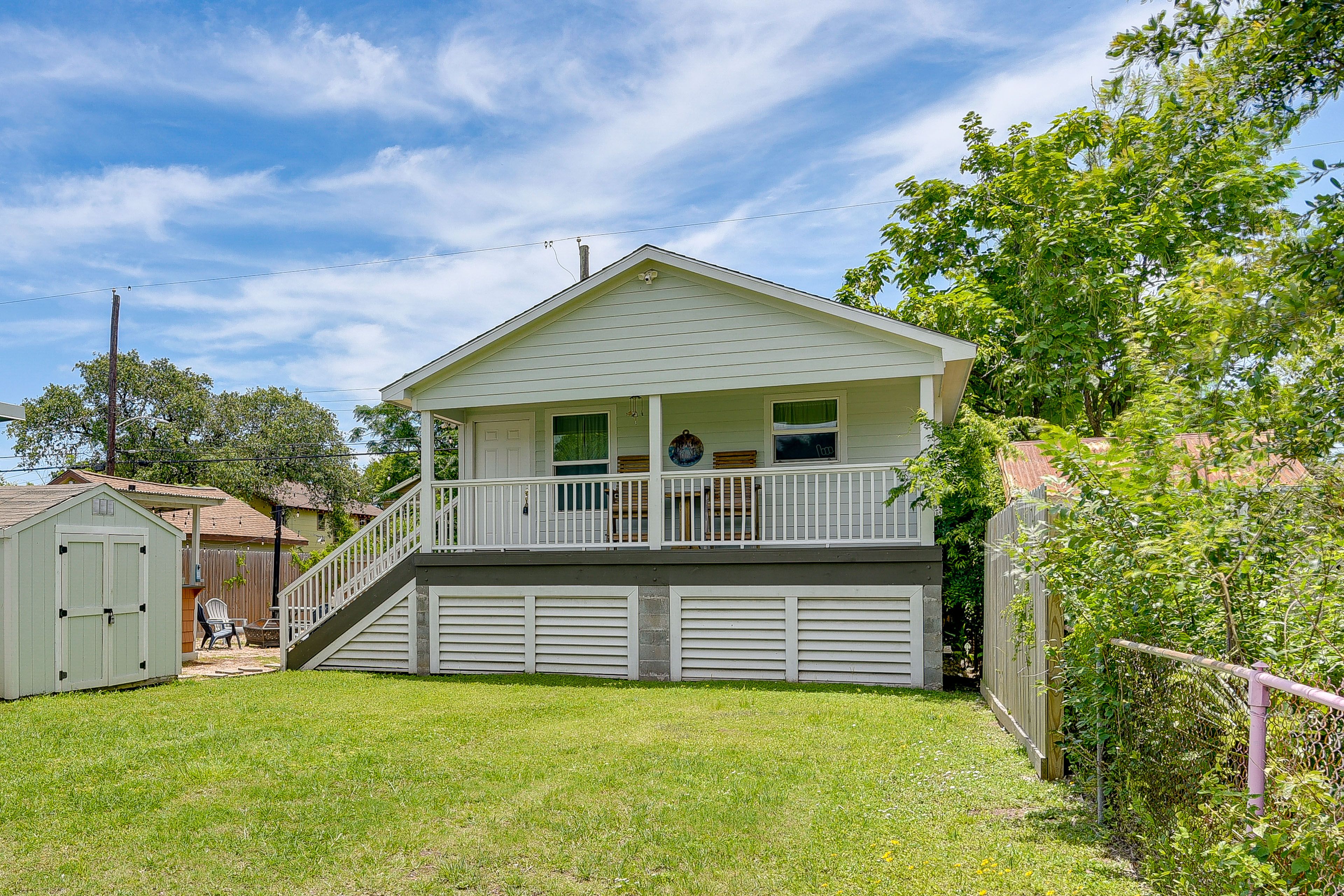 Galveston Vacation Rental | 2BR | 2BA | 850 Sq Ft | Exterior Steps to Enter