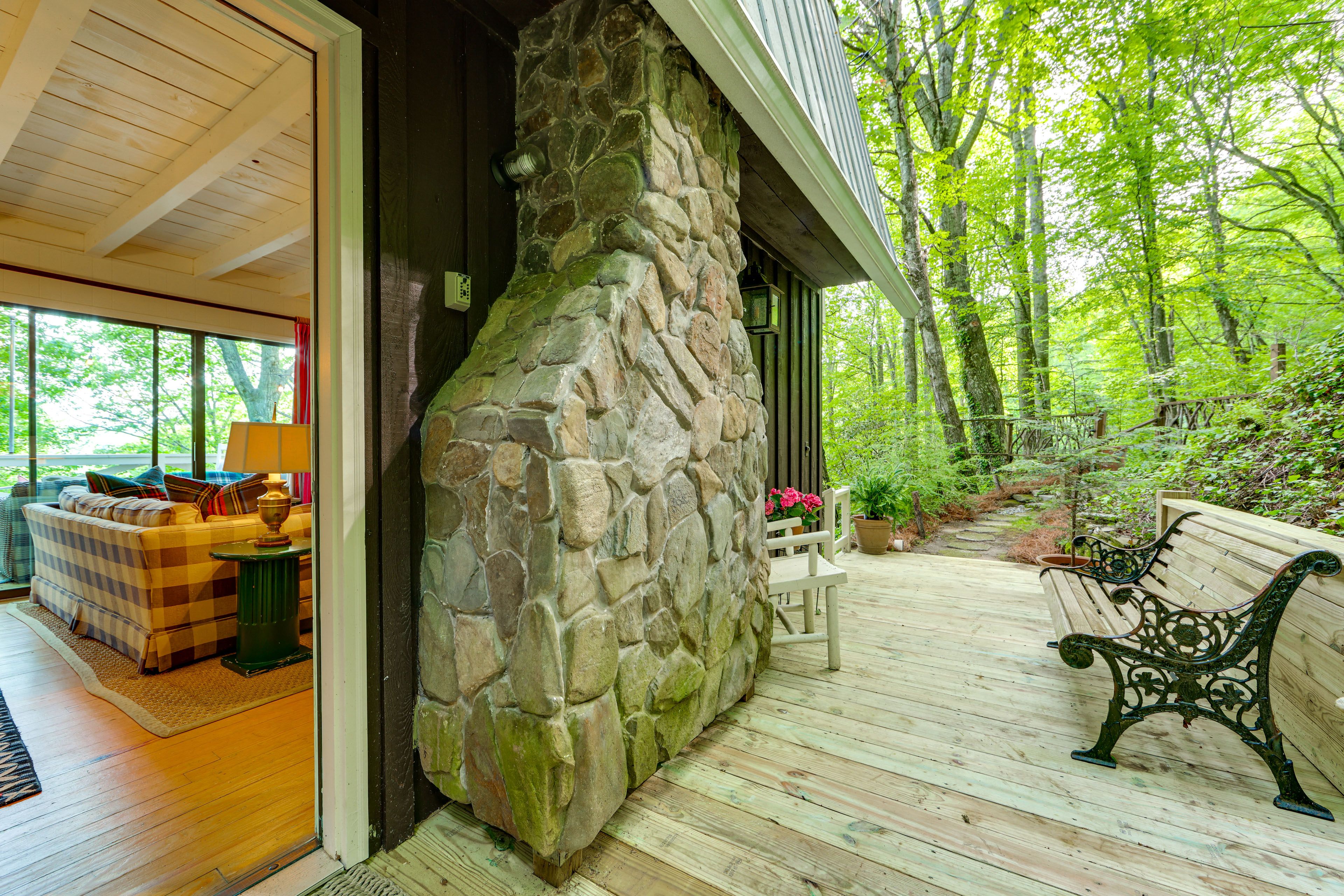 Porch w/ Seating | Property Entrance