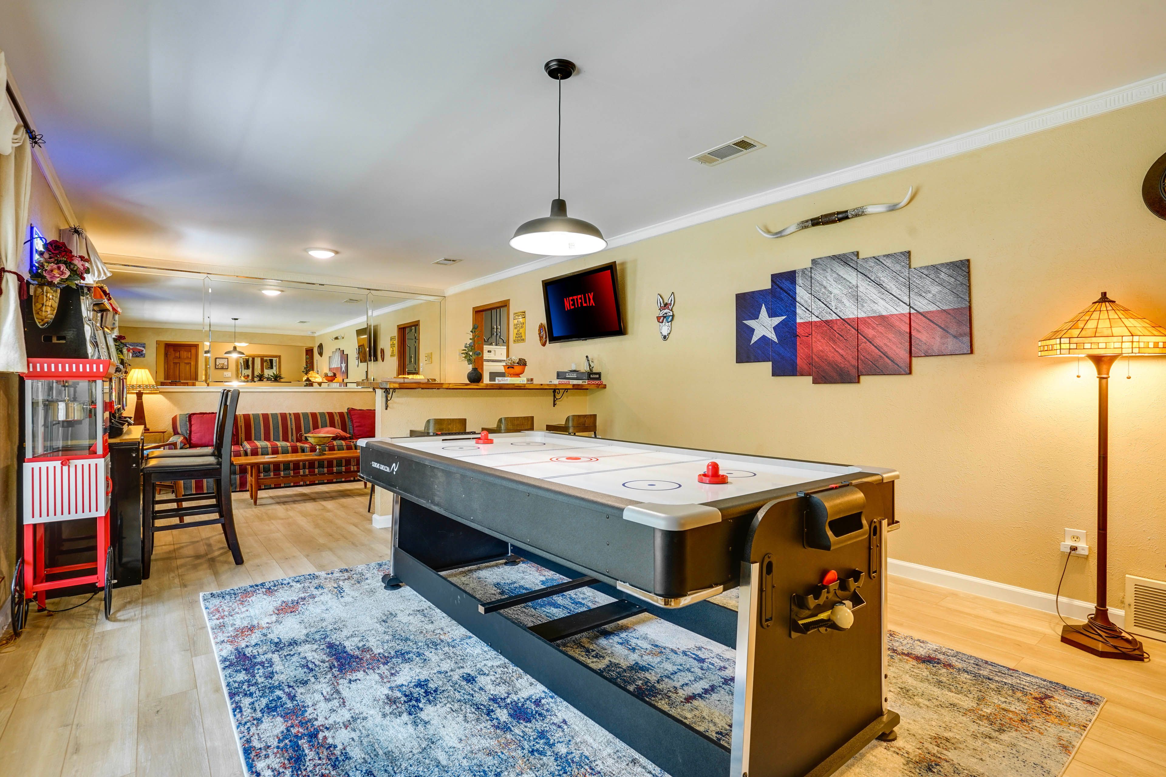 Game Room | Reversible Pool/Air Hockey Table | Slot Machines