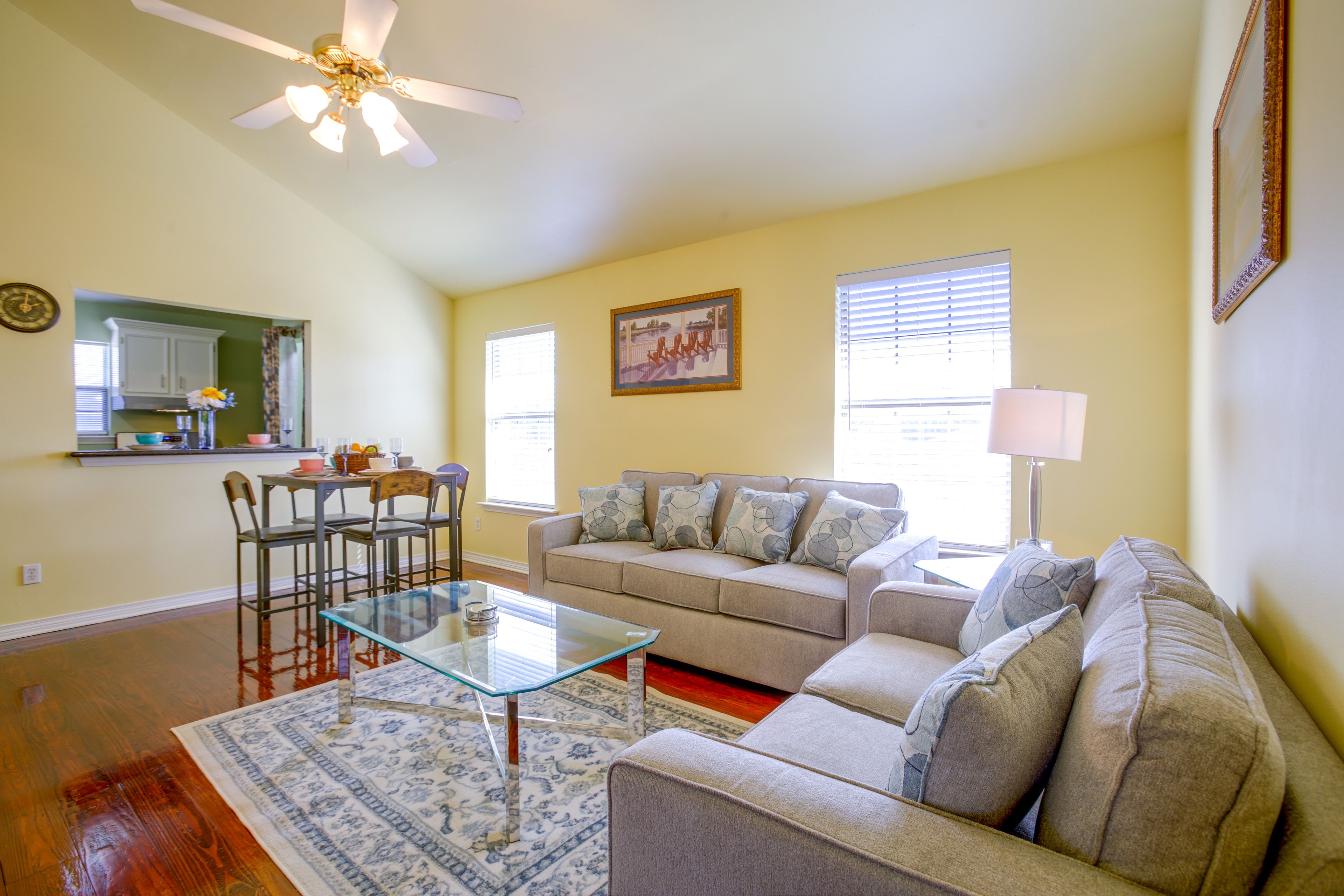 Living Room | Queen Sleeper Sofa | Smart TV | Electric Fireplace