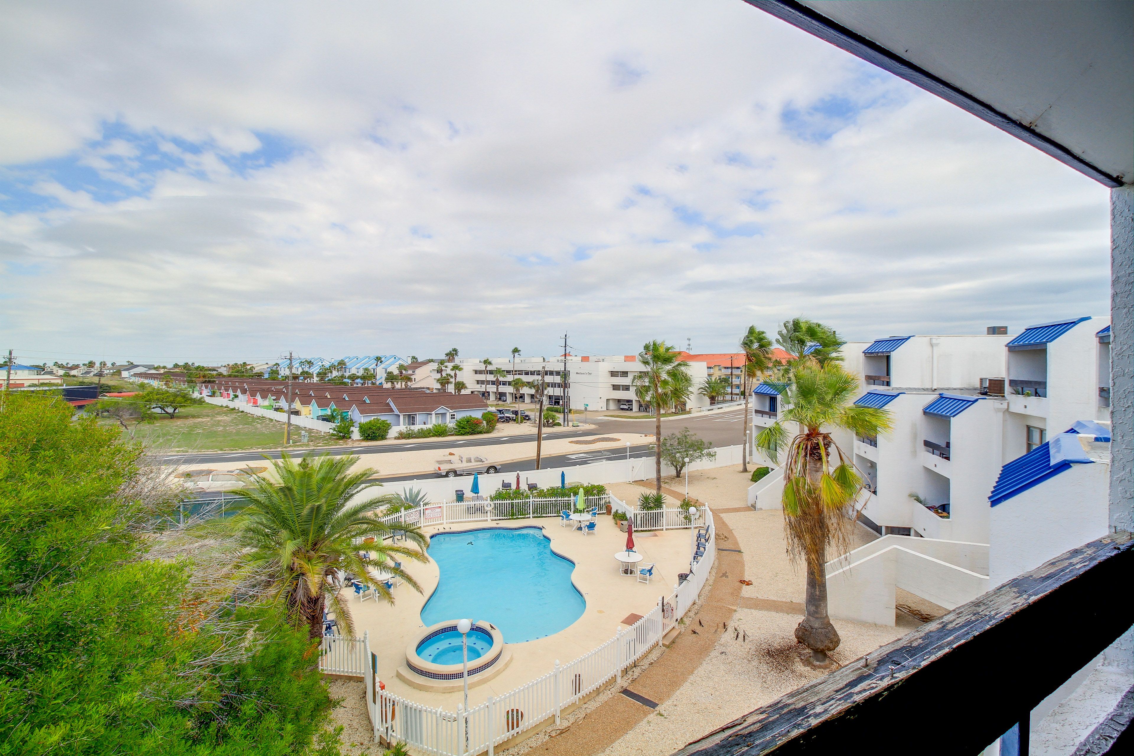 Balcony Overlooking Pool & Waterway