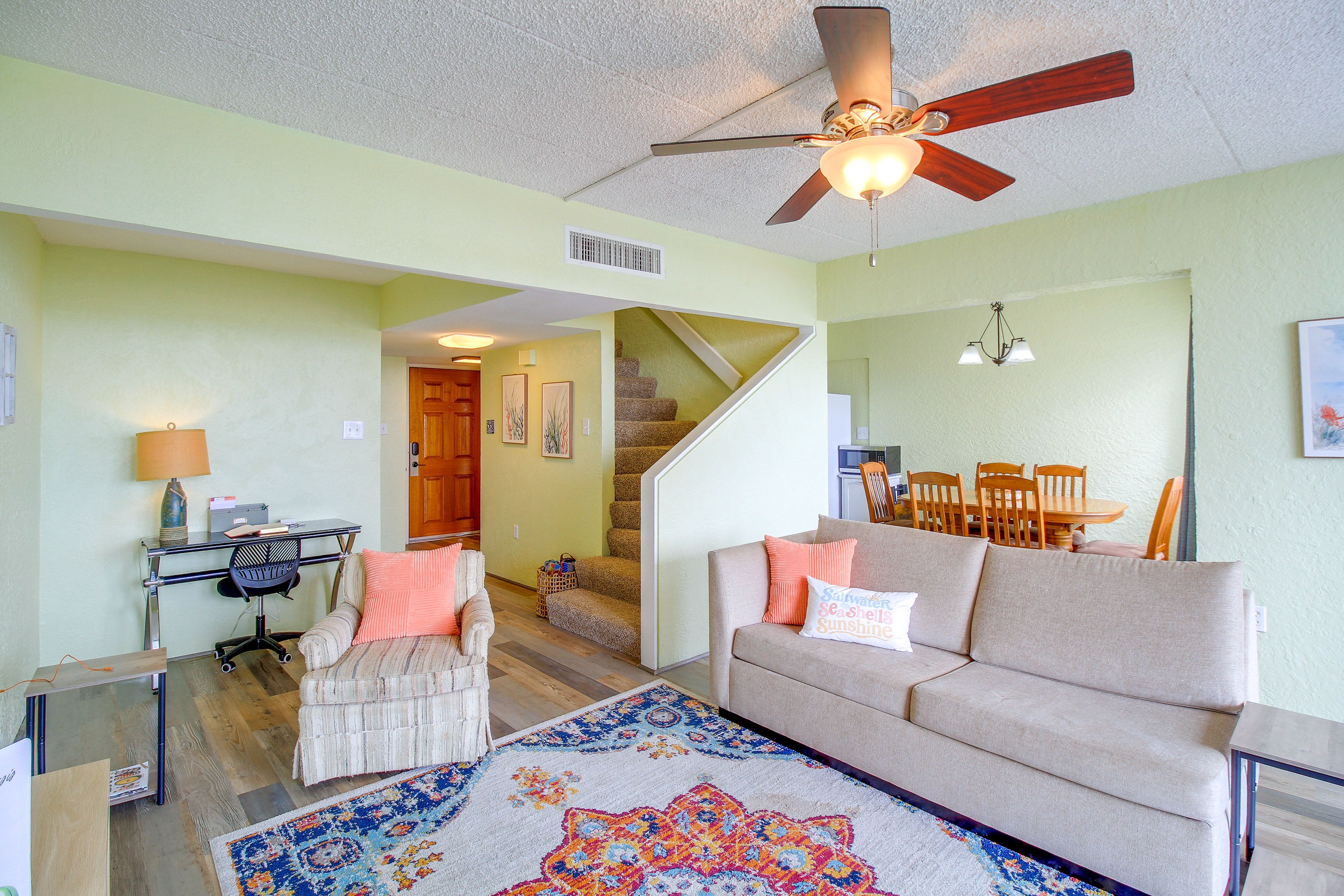 Open Living Area | Designated Workspace