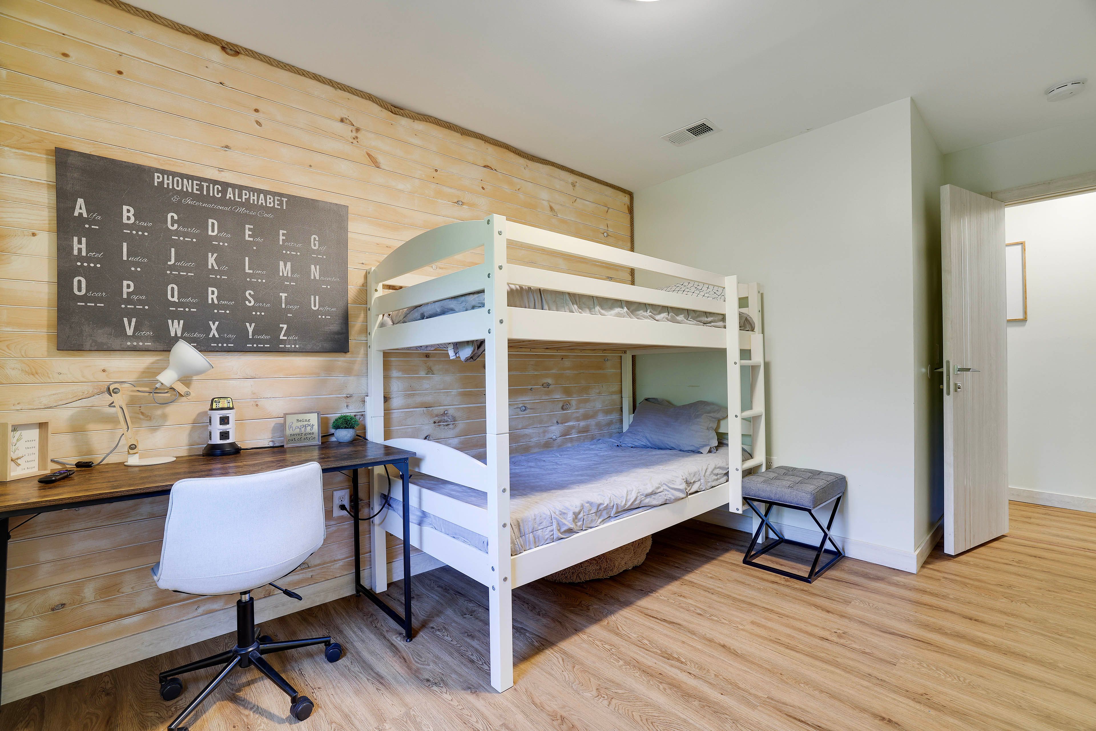 Bedroom | Twin Bunk Bed | Laptop-Friendly Workspace