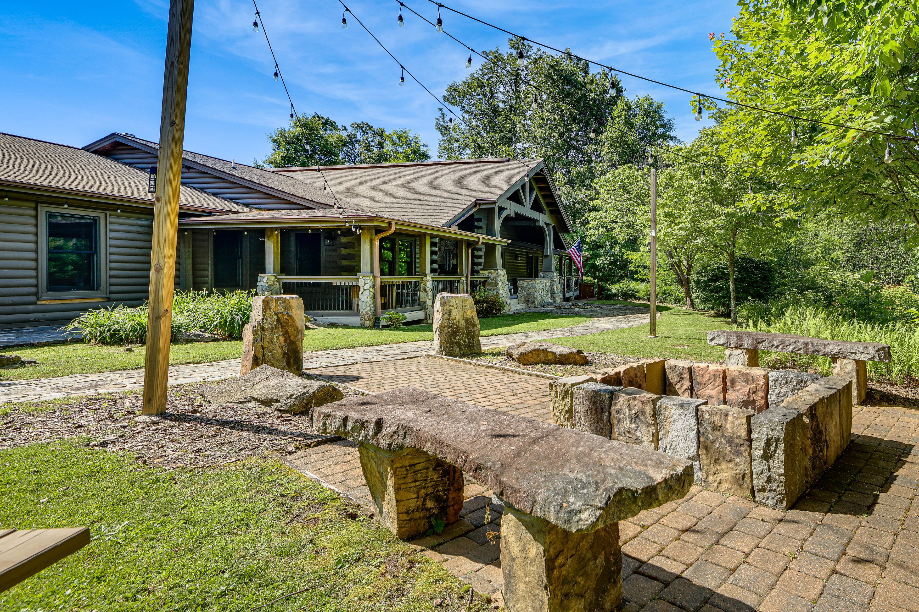 Private Yard | Fire Pit w/ Seating | Single-Story Home w/ Loft