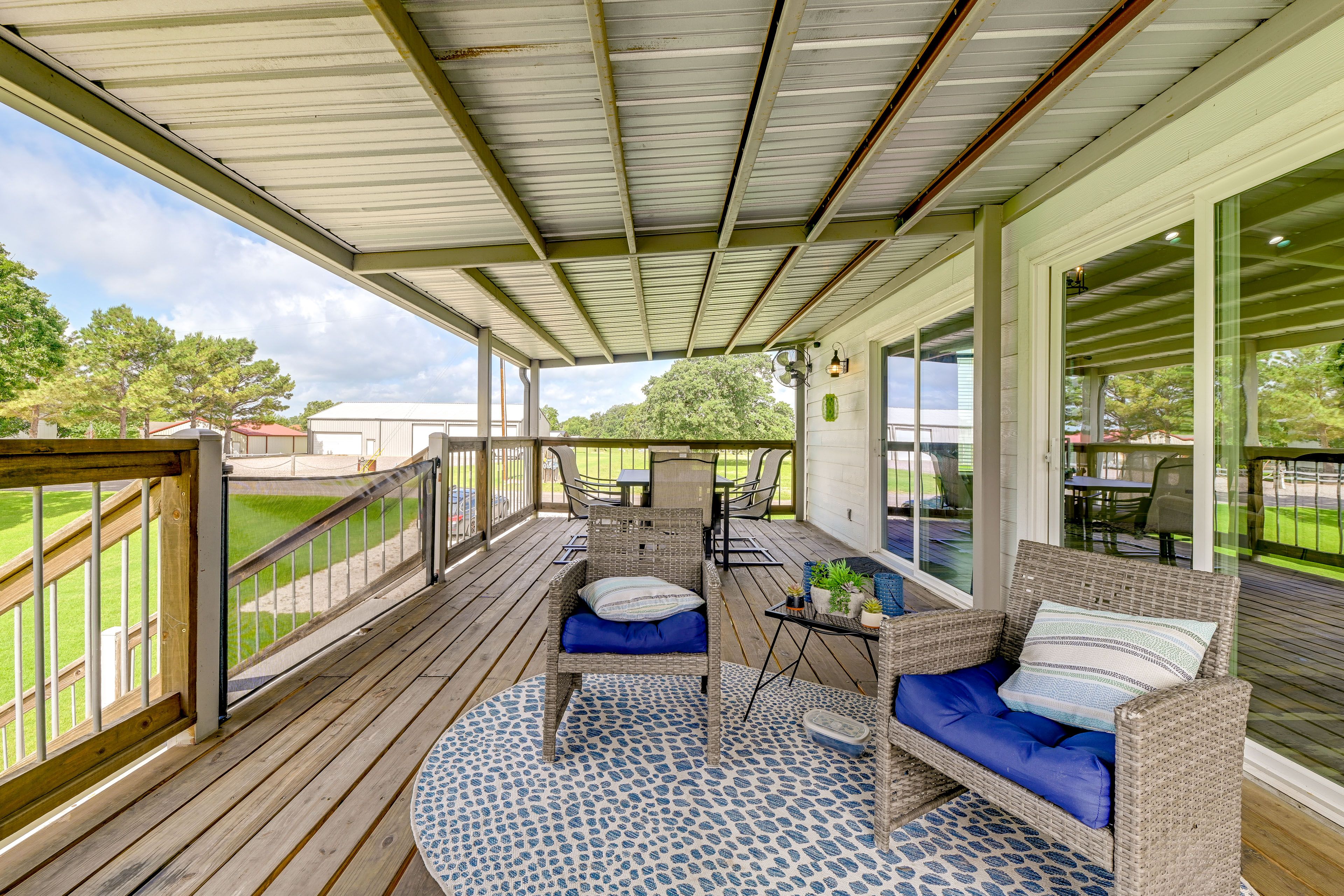 Covered Deck | Outdoor Fireplace | Dining & Seating