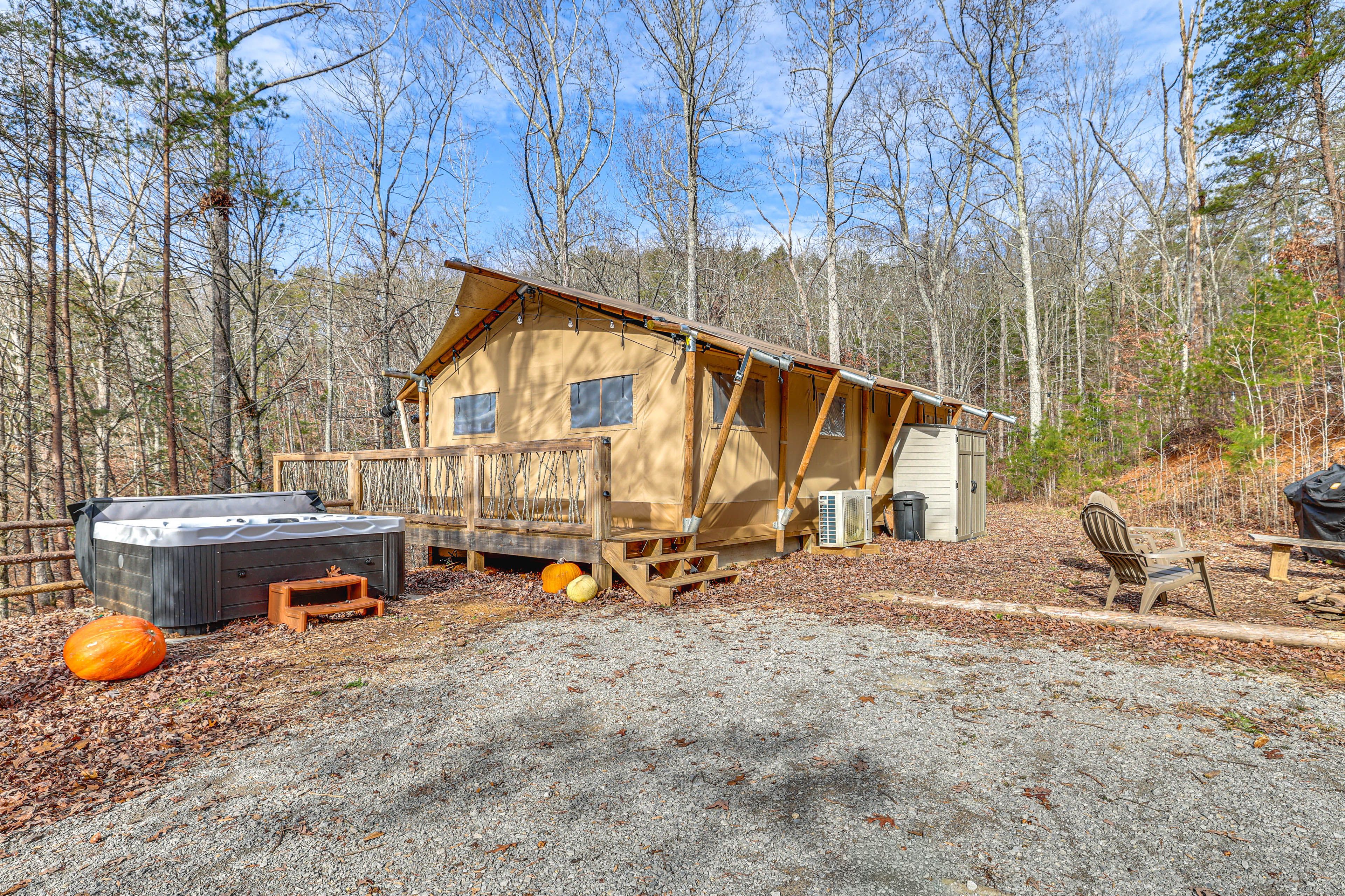 Trenton Vacation Rental | 7BR | 2BA | 1,300 Sq Ft | 2 Glamping Tents