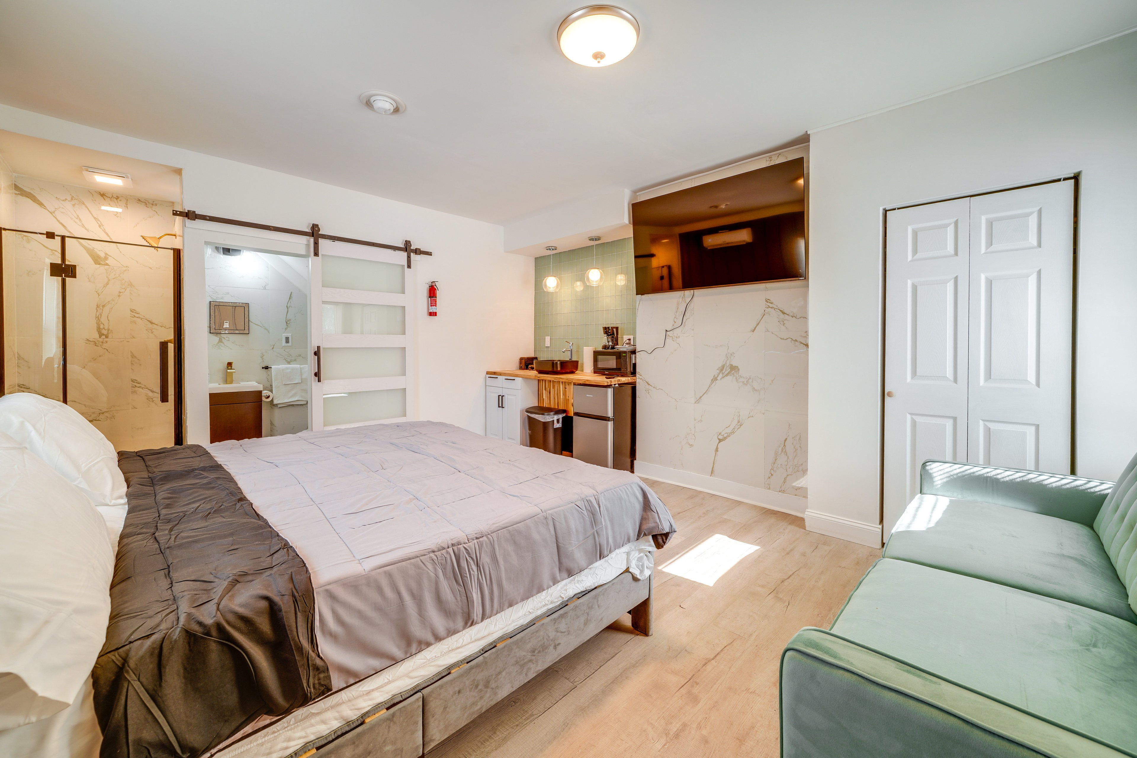 Bedroom 1 | King Bed | Full Futon | Unit 1