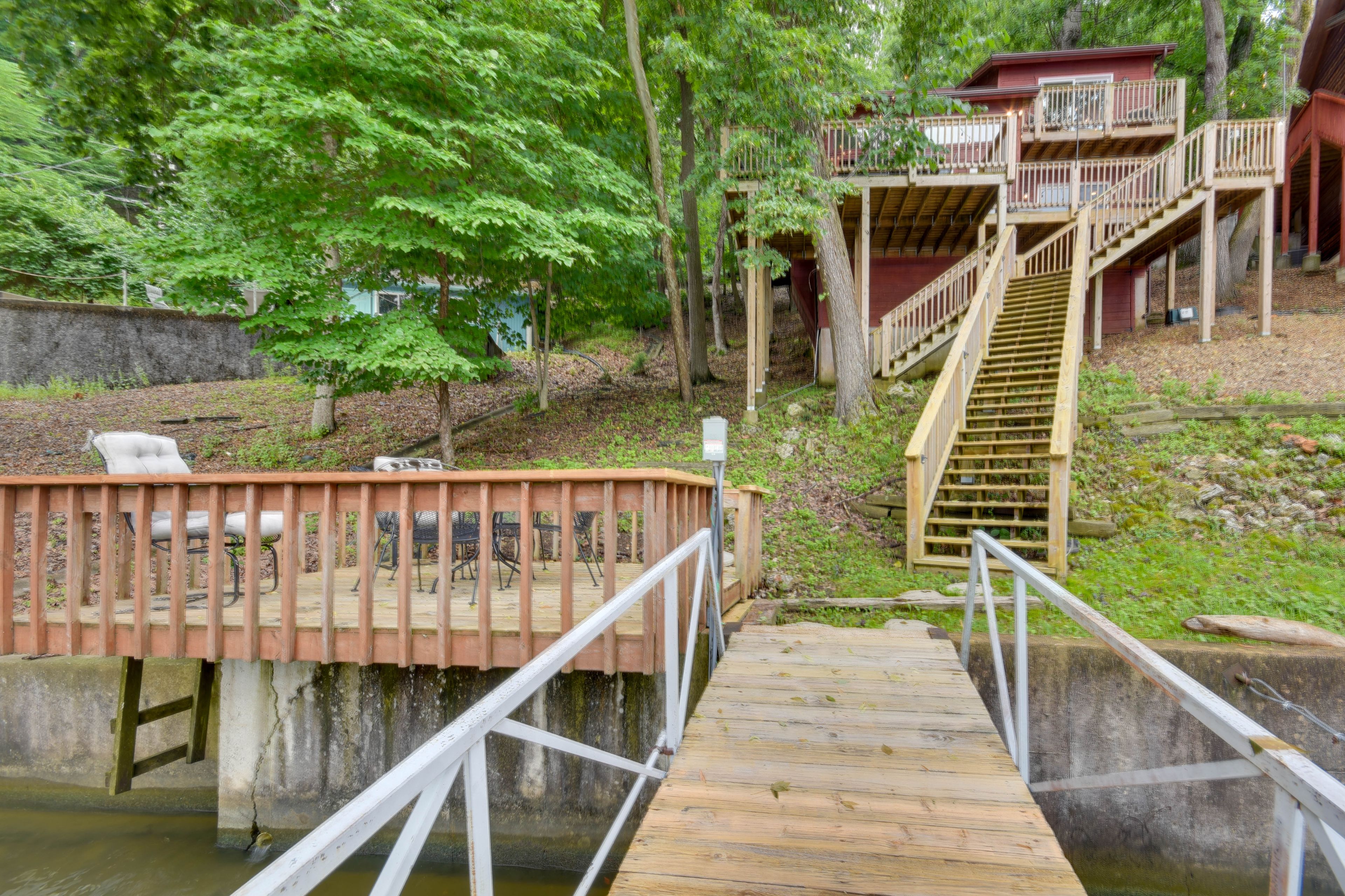 Private Dock w/ Swim Ladder