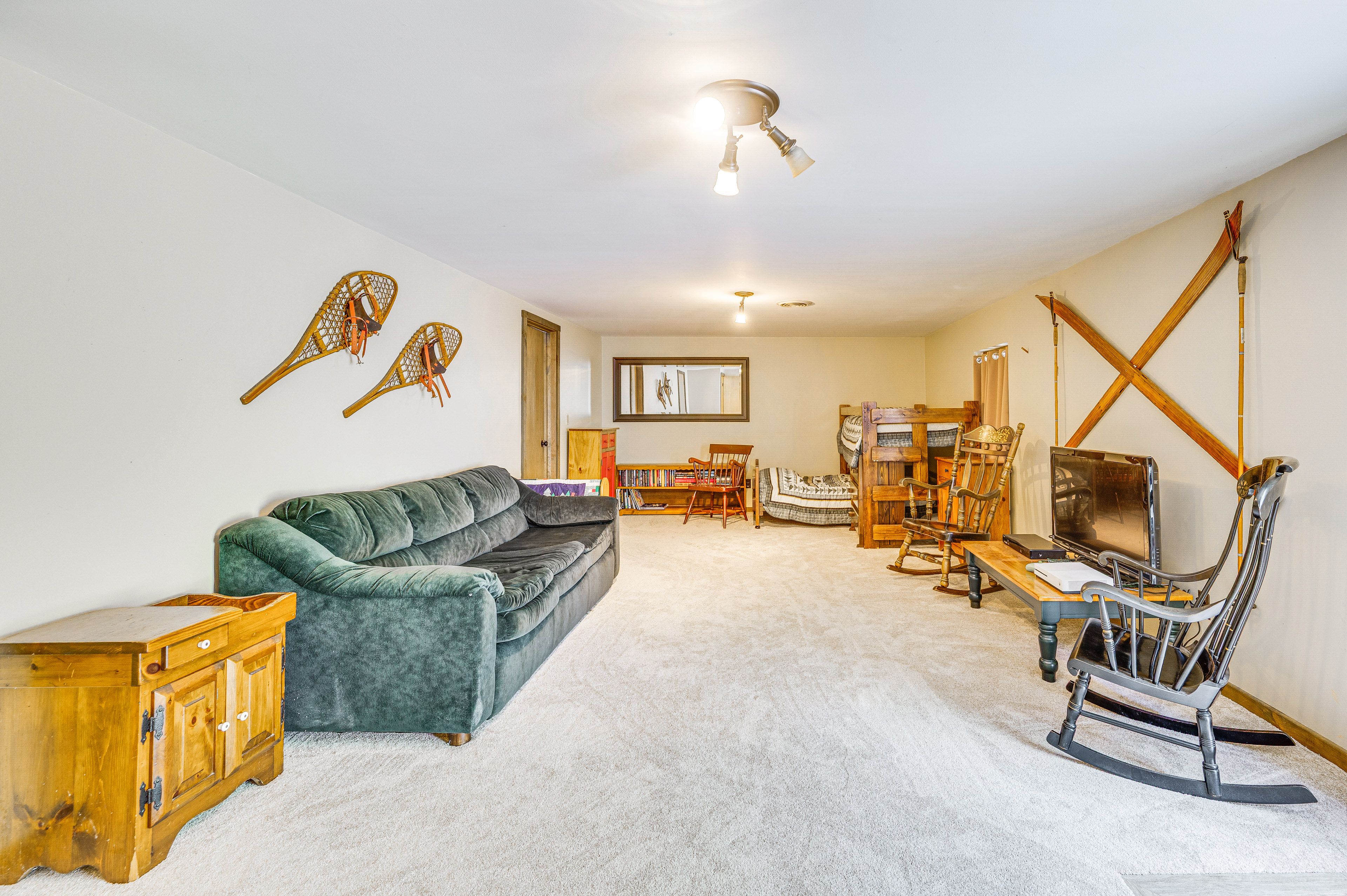 Basement Living Room | Twin Bunk Bed | Sleeper Sofa