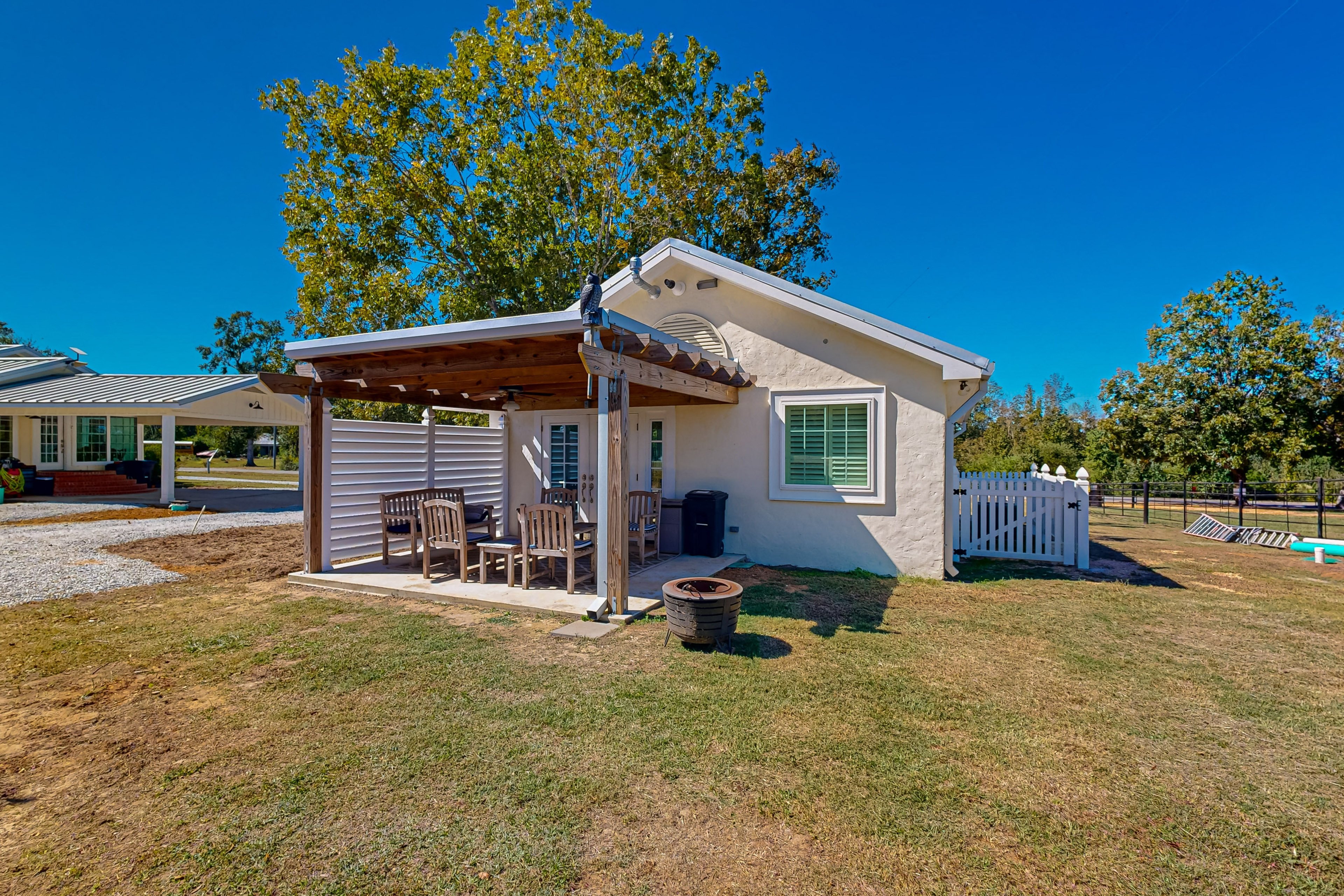 Cottage Exterior | Covered Patio | 2 Single-Story Properties