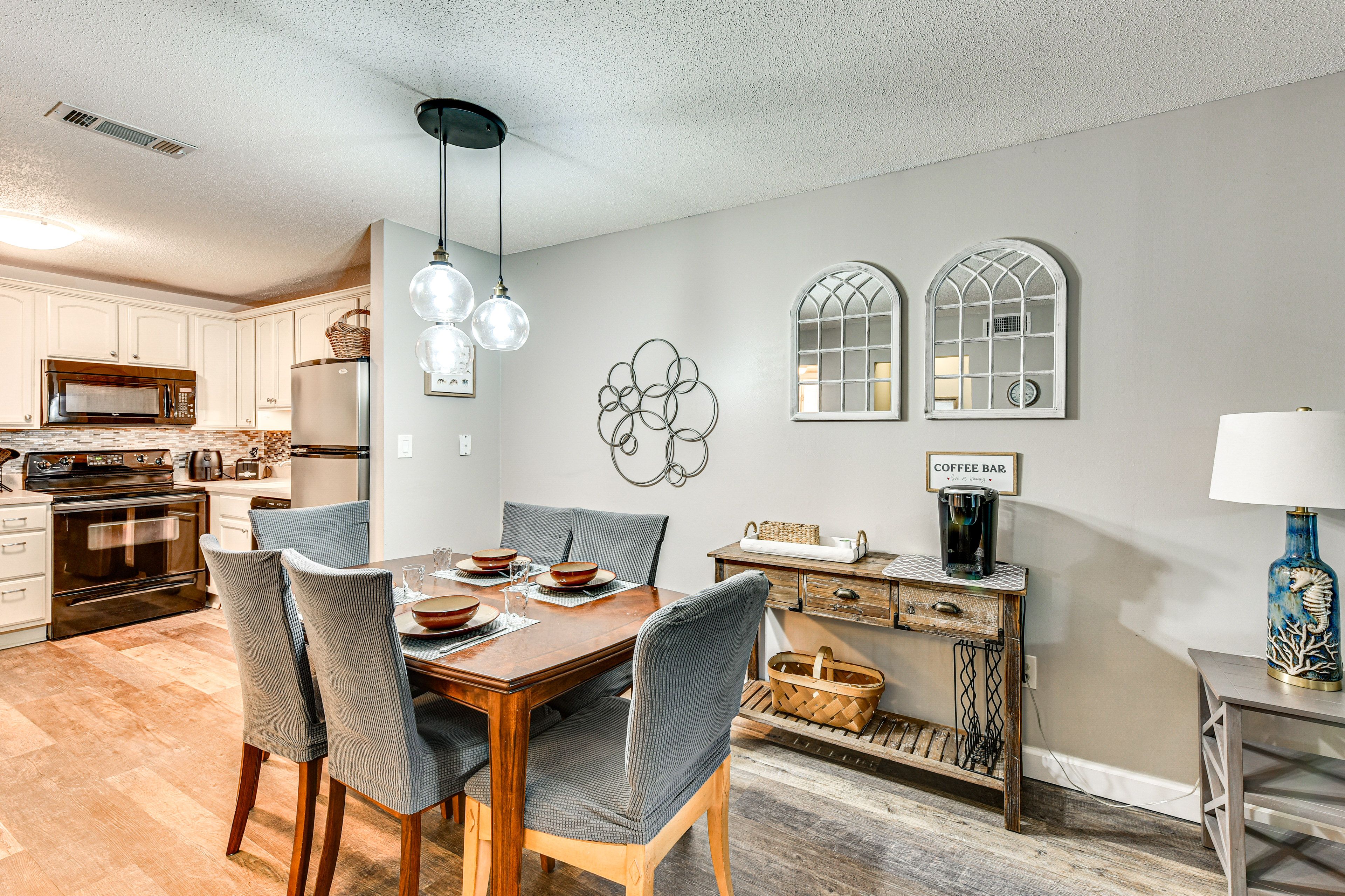 Dining Area | Dishes & Flatware Provided | Coffee Bar