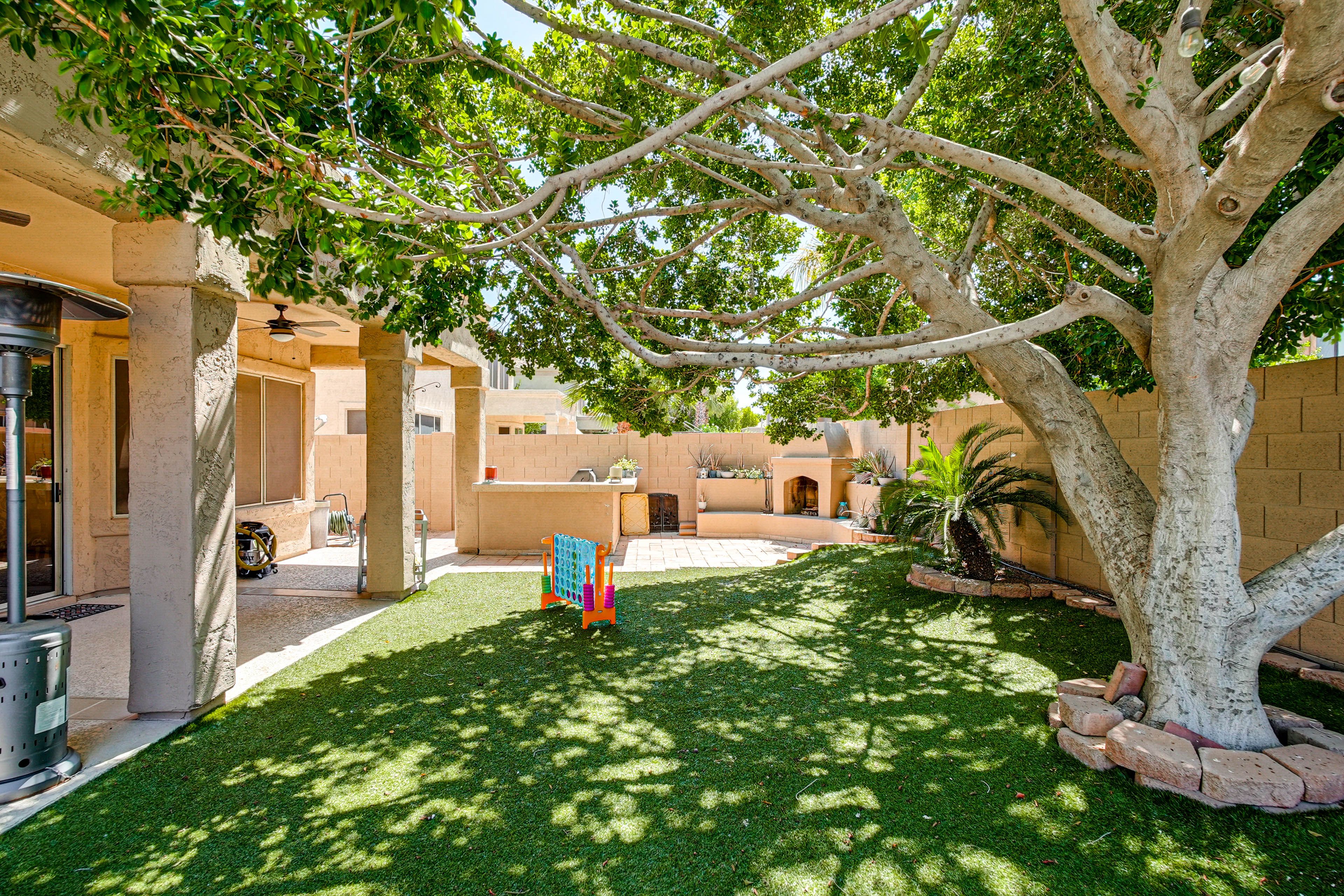Private Yard | Outdoor Fireplace | Covered Patio