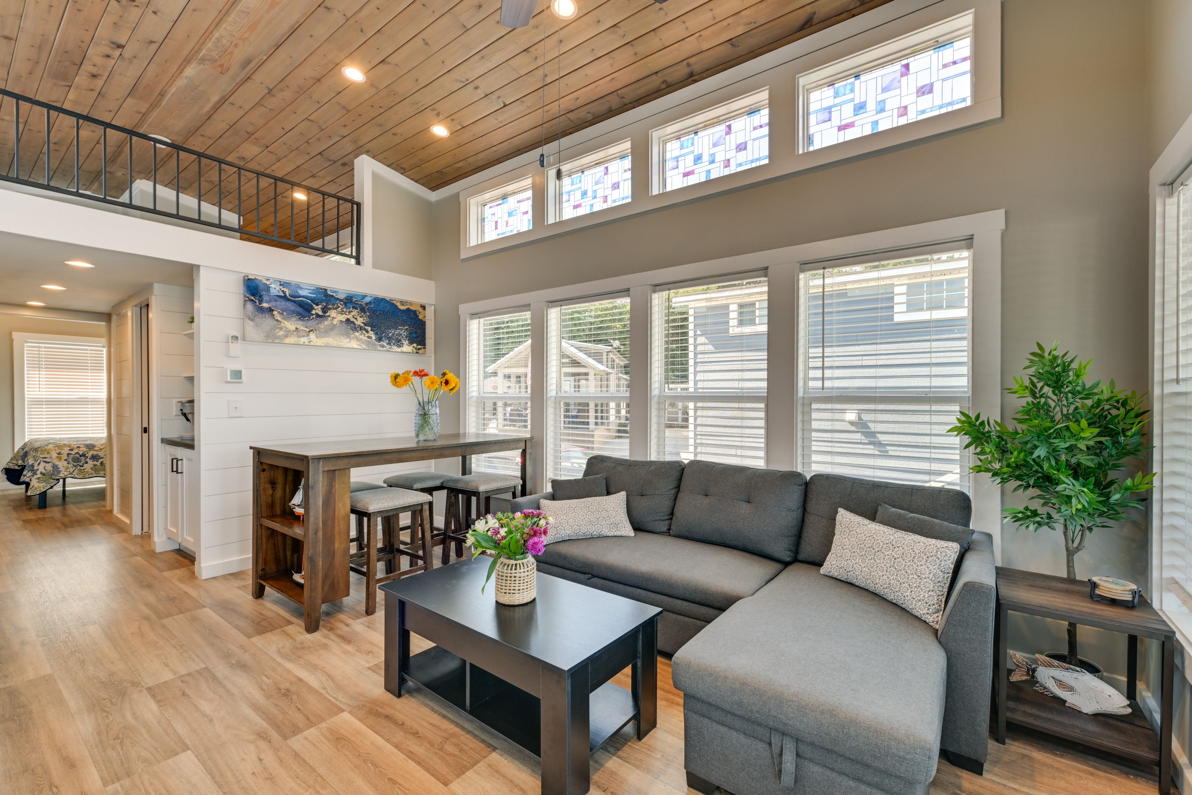 Sherrills Ford Vacation Rental | 2BR | 1BA | 400 Sq Ft | 6 Steps to Enter