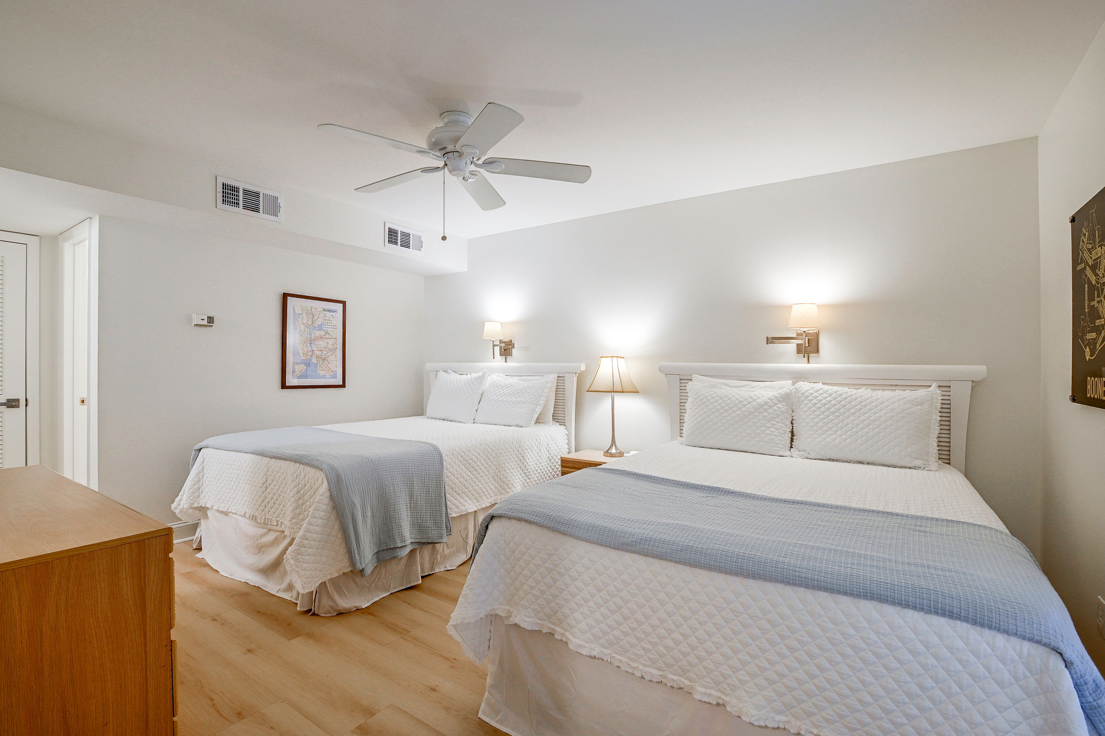 Bedroom | 2 Queen Beds | En-Suite Bathroom | Mini Fridge