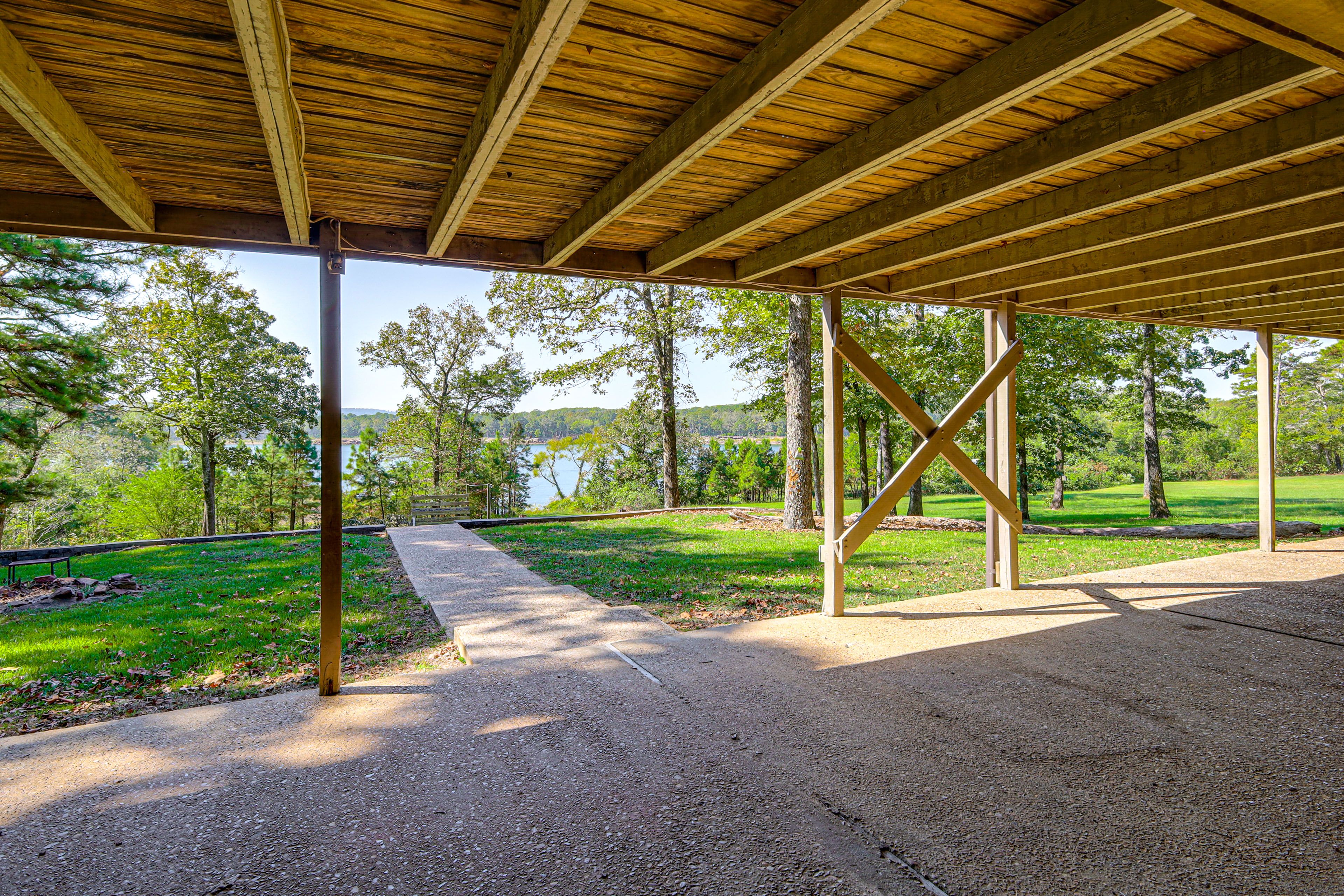 Covered Patio | Furnished Deck | Spacious Yard | Lake Views